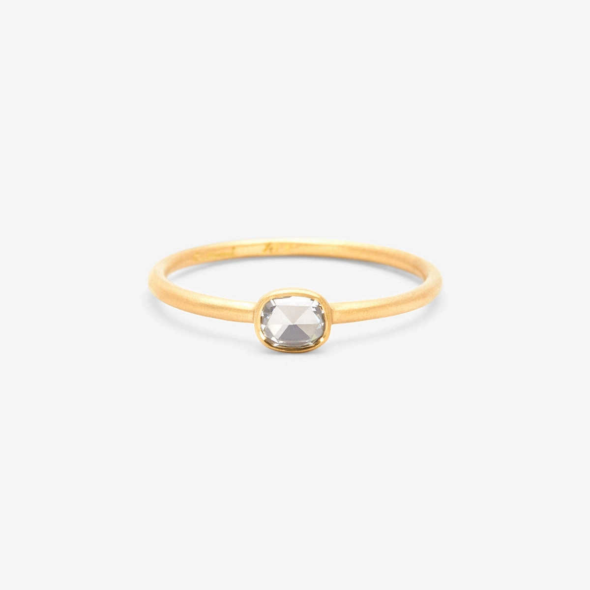 0.22 Carat One-of-a-Kind Rose Cut White Diamond Ring | DR58-OOAK