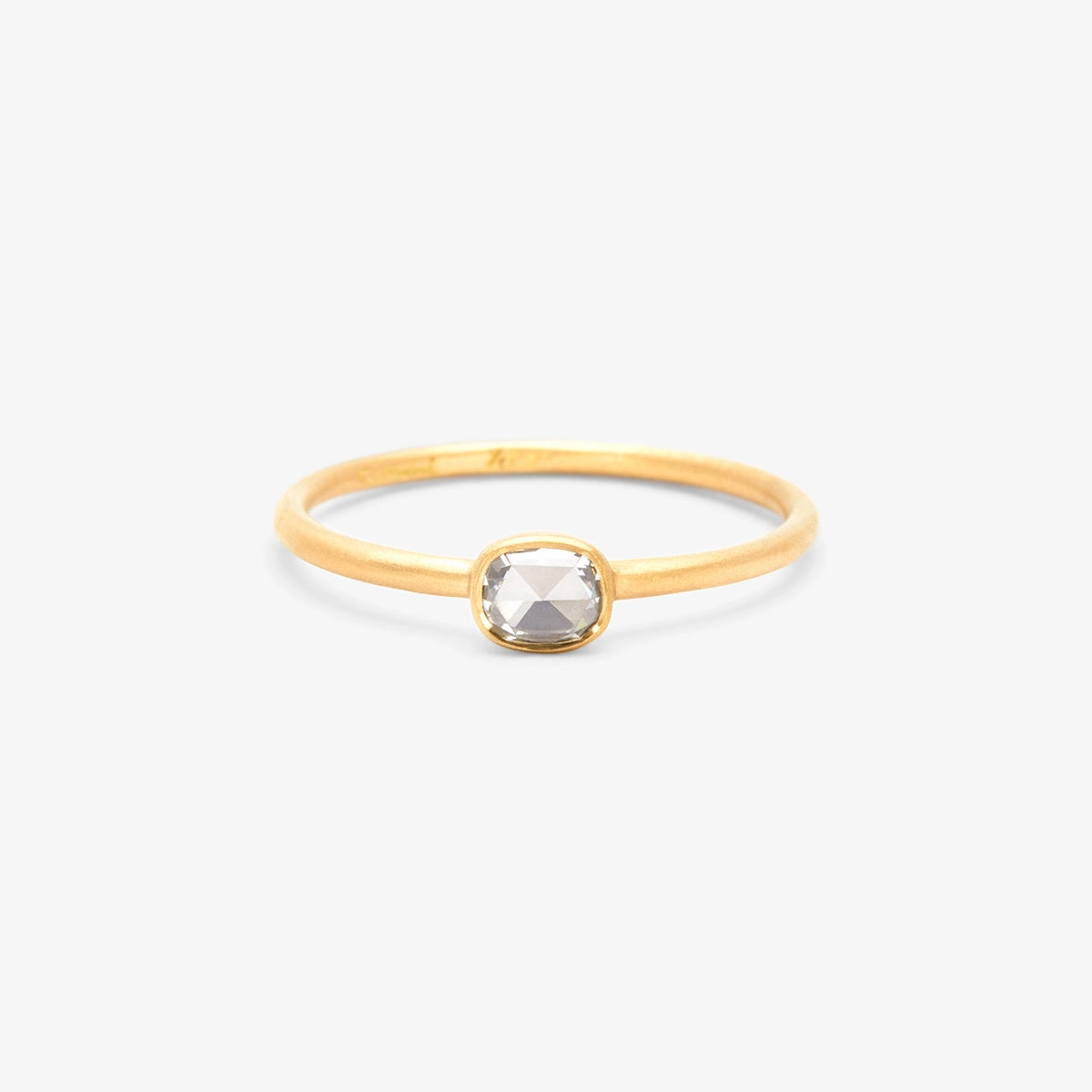 0.22 Carat One-of-a-Kind Rose Cut White Diamond Ring | DR58-OOAK