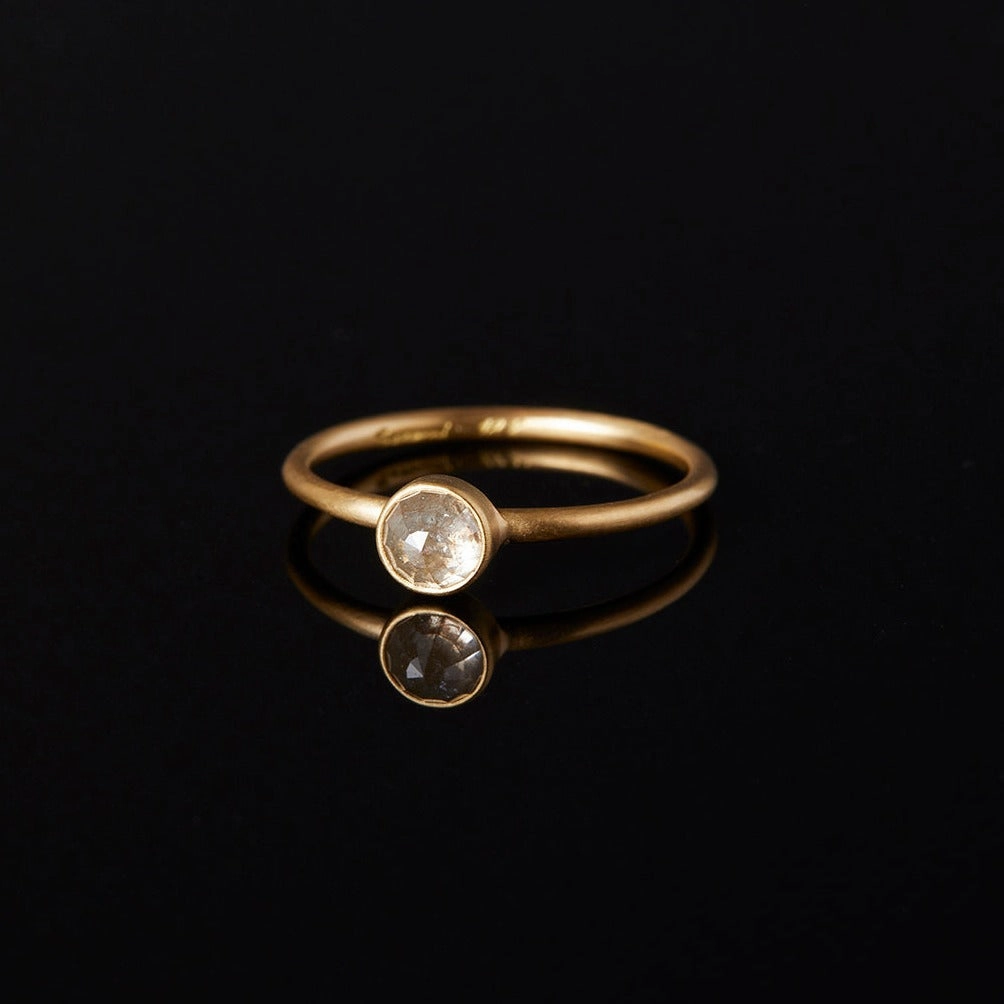 0.38 Carat One-of-a-Kind Rose Cut White Diamond Ring | DR45-OOAK