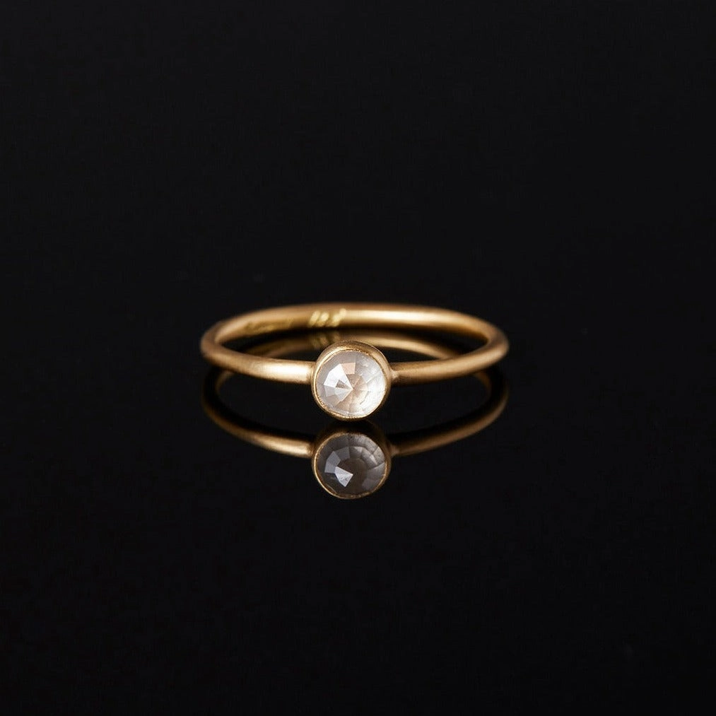 0.41 Carat One-of-a-Kind Rose Cut White Diamond Ring | DR46-OOAK