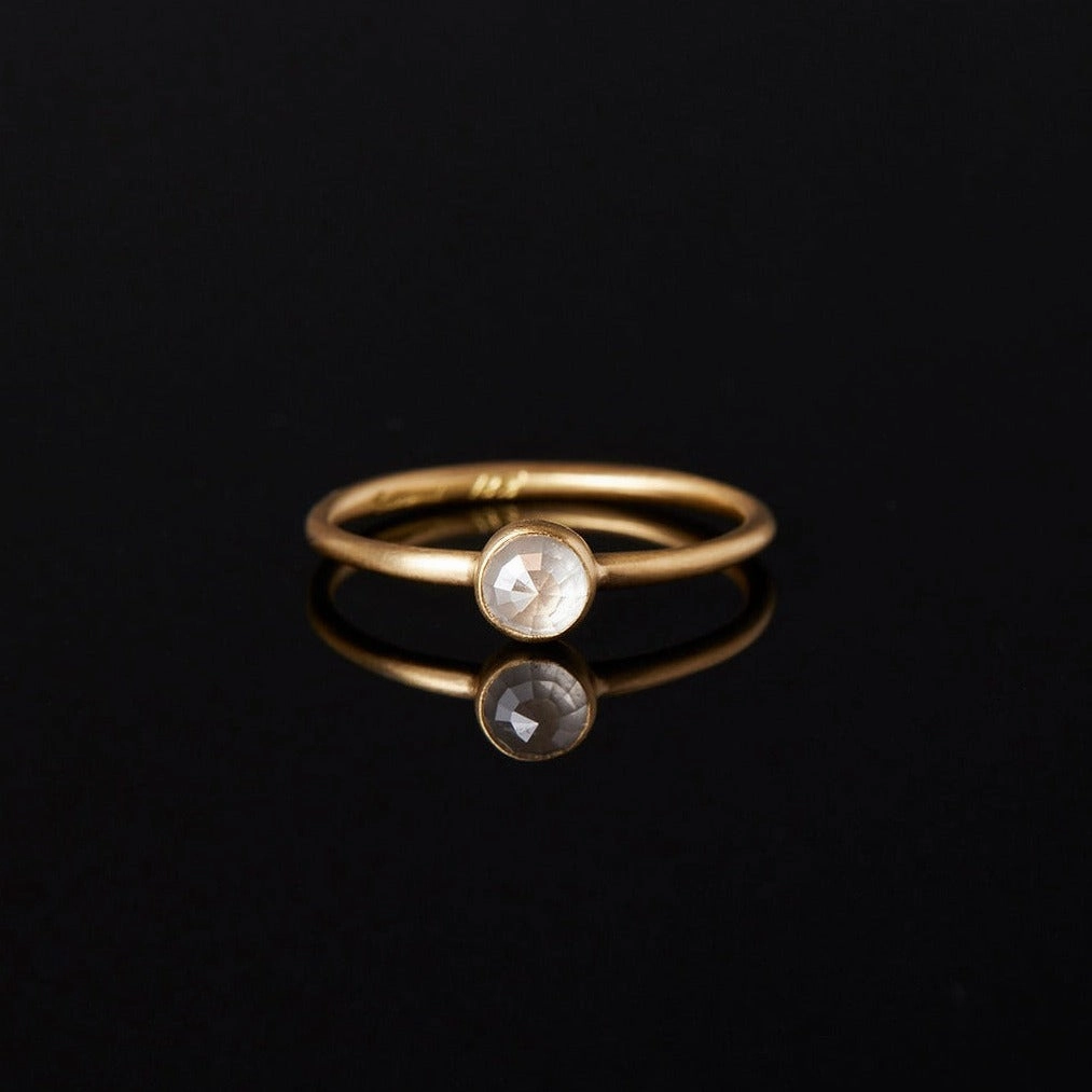 0.41 Carat One-of-a-Kind Rose Cut White Diamond Ring | DR46-OOAK