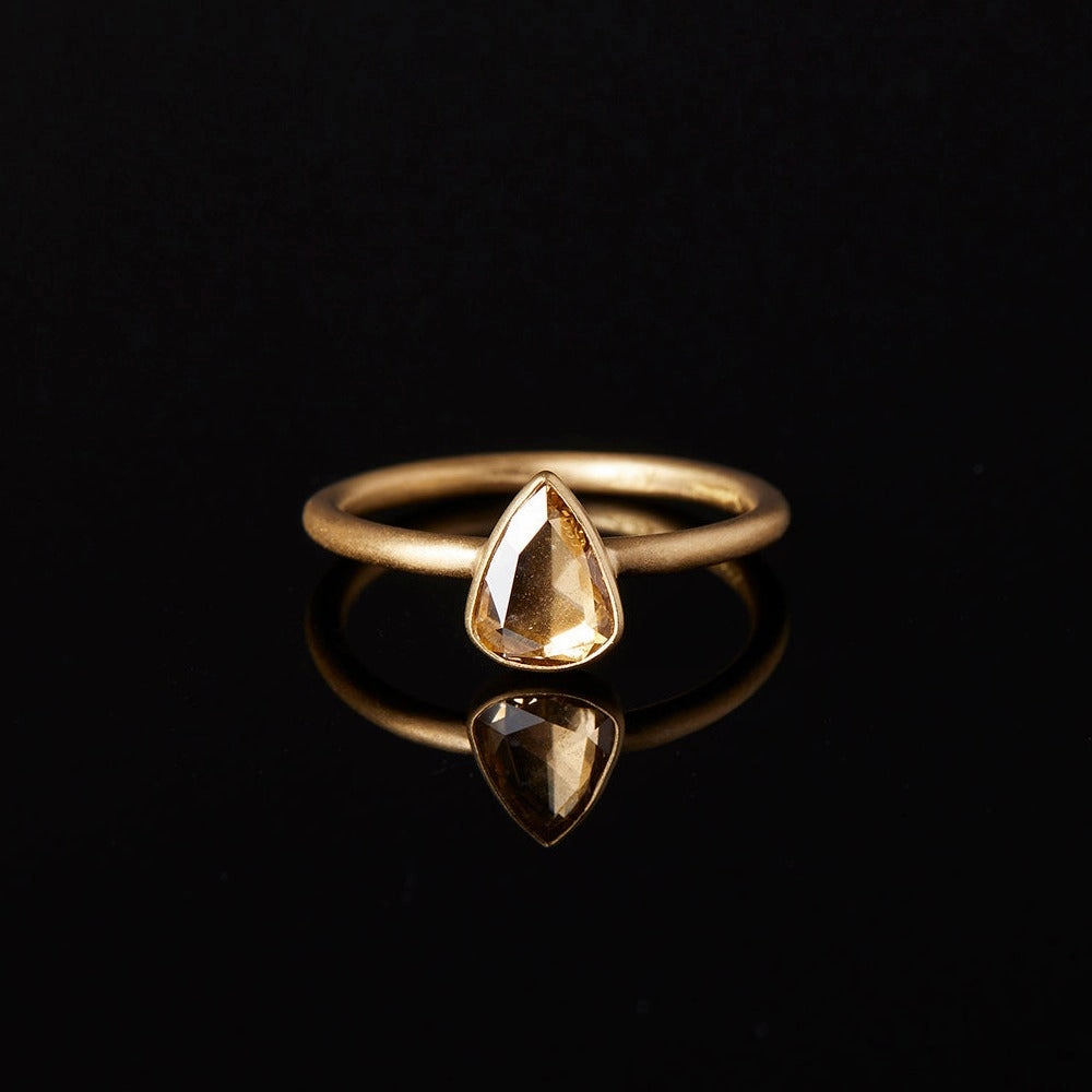 0.51 Carat One-of-a-Kind Rose Cut Brown Diamond Ring | DR40-OOAK