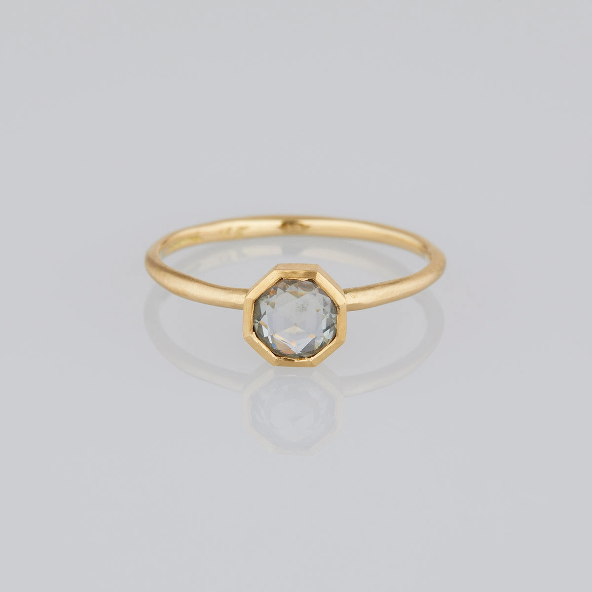 0.54 Carat One-of-a-Kind Rose Cut Pale Blue Sapphire Ring | SR50-OOAK