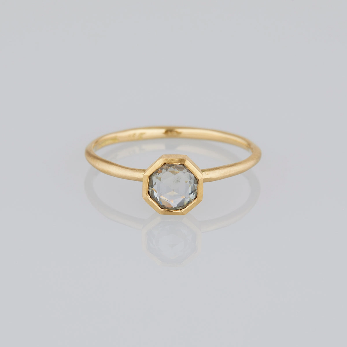 0.54 Carat One-of-a-Kind Rose Cut Pale Blue Sapphire Ring | SR50-OOAK