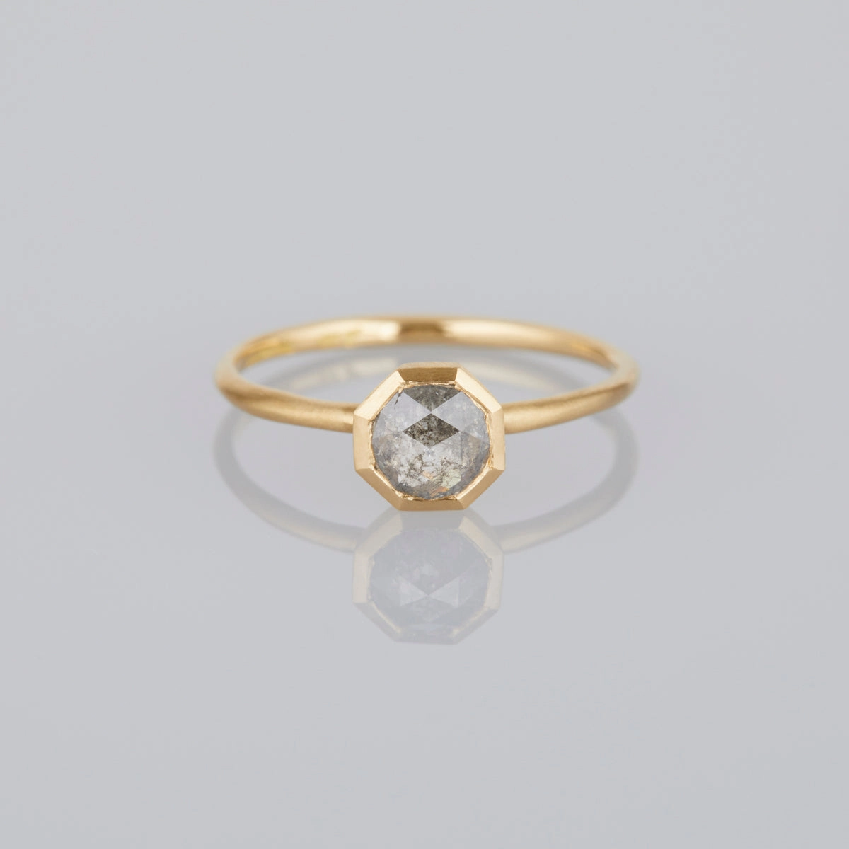 0.56 Carat One-of-a-Kind Salt and Pepper Gray Diamond Ring | GDR59-OOAK