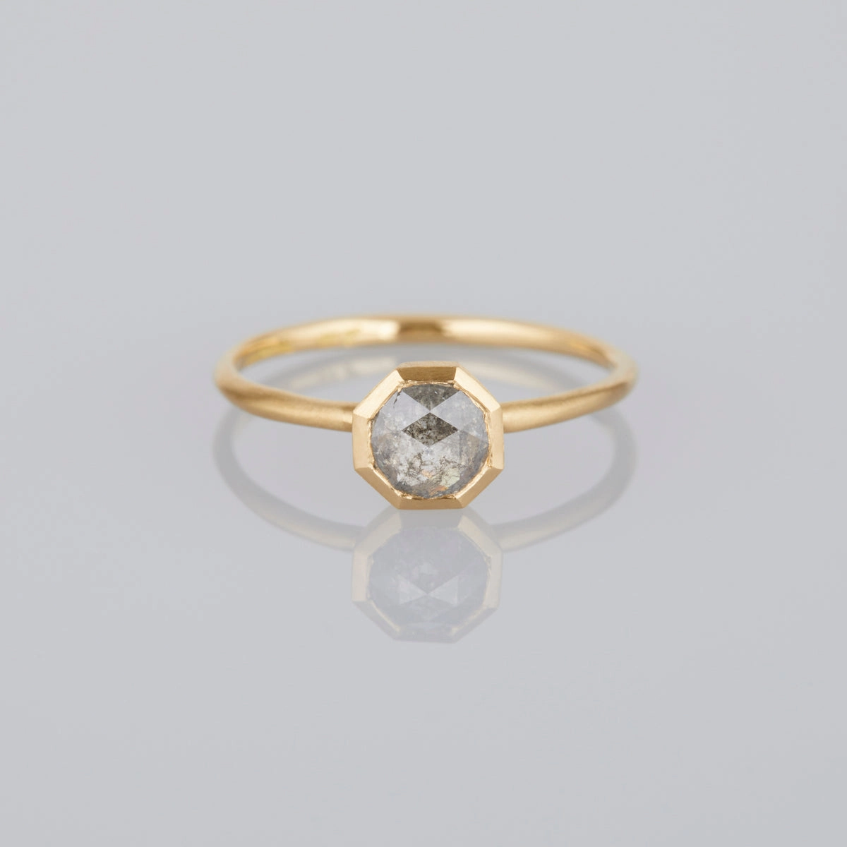 0.56 Carat One-of-a-Kind Salt and Pepper Gray Diamond Ring | GDR59-OOAK