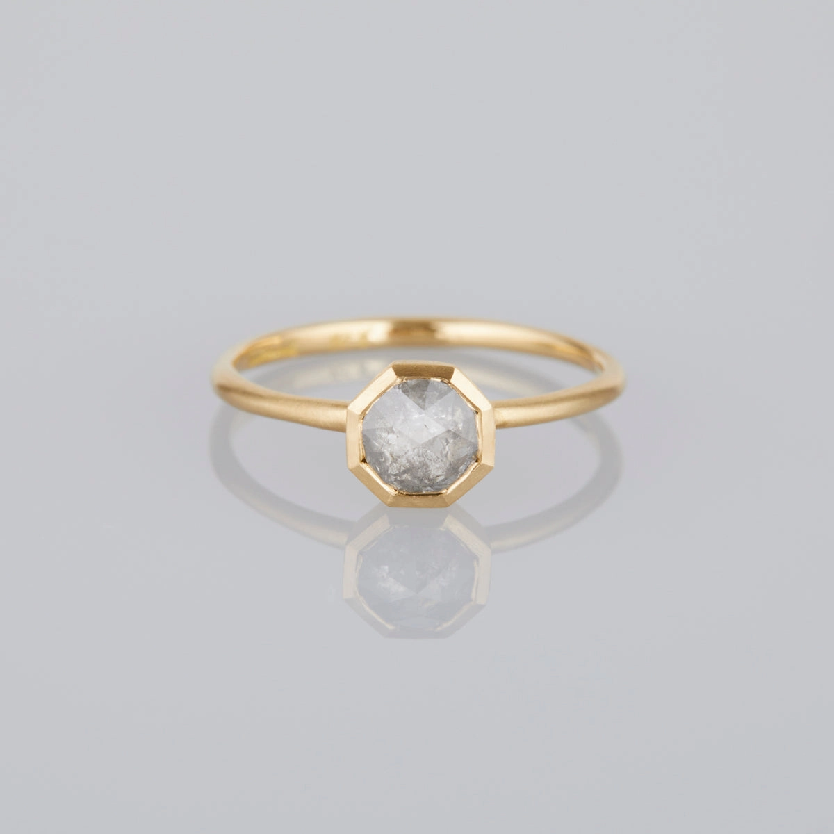 0.58 Carat One-of-a-Kind Salt and Pepper Gray Diamond Ring | GDR60-OOAK
