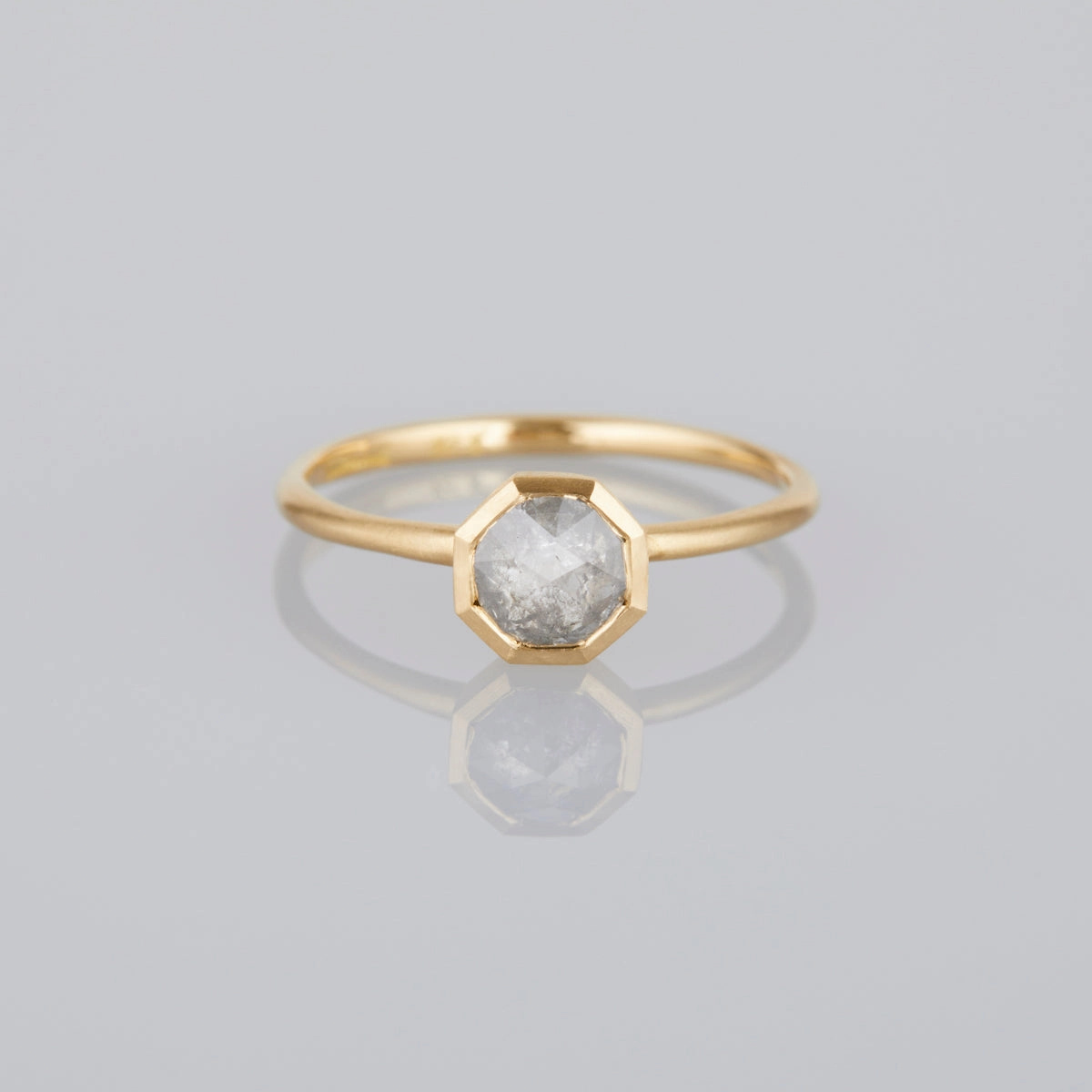 0.58 Carat One-of-a-Kind Salt and Pepper Gray Diamond Ring | GDR60-OOAK