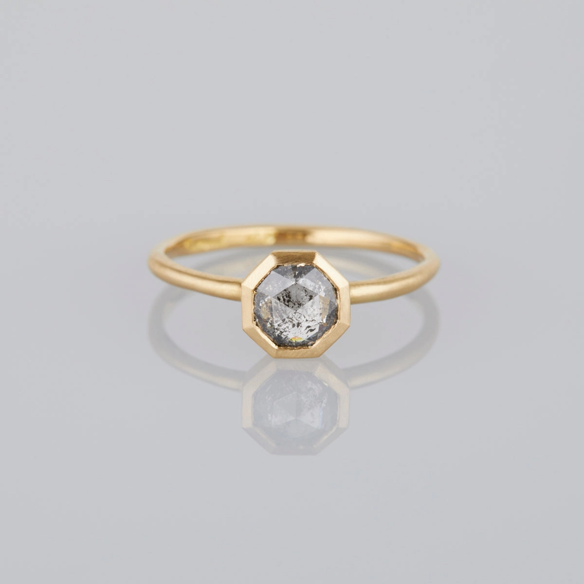 0.6 Carat One-of-a-Kind Salt and Pepper Gray Diamond Ring | GDR62-OOAK