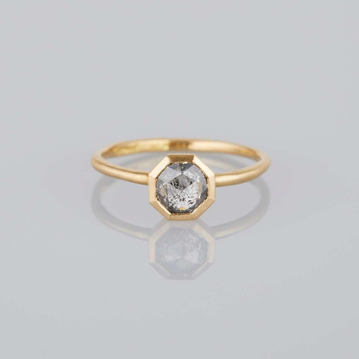 0.6 Carat One-of-a-Kind Salt and Pepper Gray Diamond Ring | GDR62-OOAK