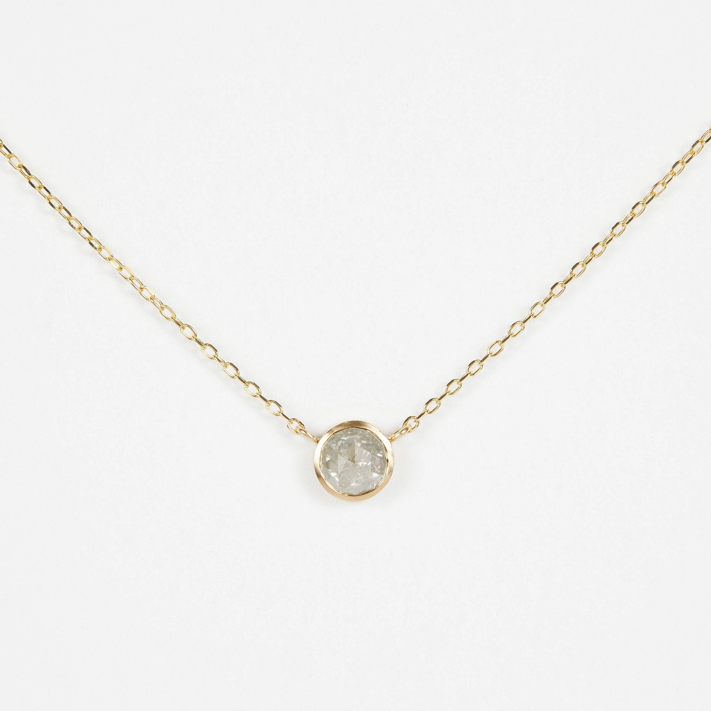 0.74 Carat One-of-a-Kind Rose Cut Diamond Necklace | DN13-OOAK