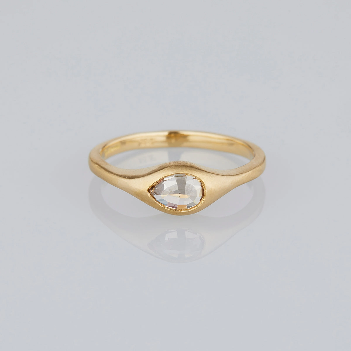 0.75 Carat One-of-a-Kind Rose Cut Brown Diamond Signet Ring | DR139-OOAK