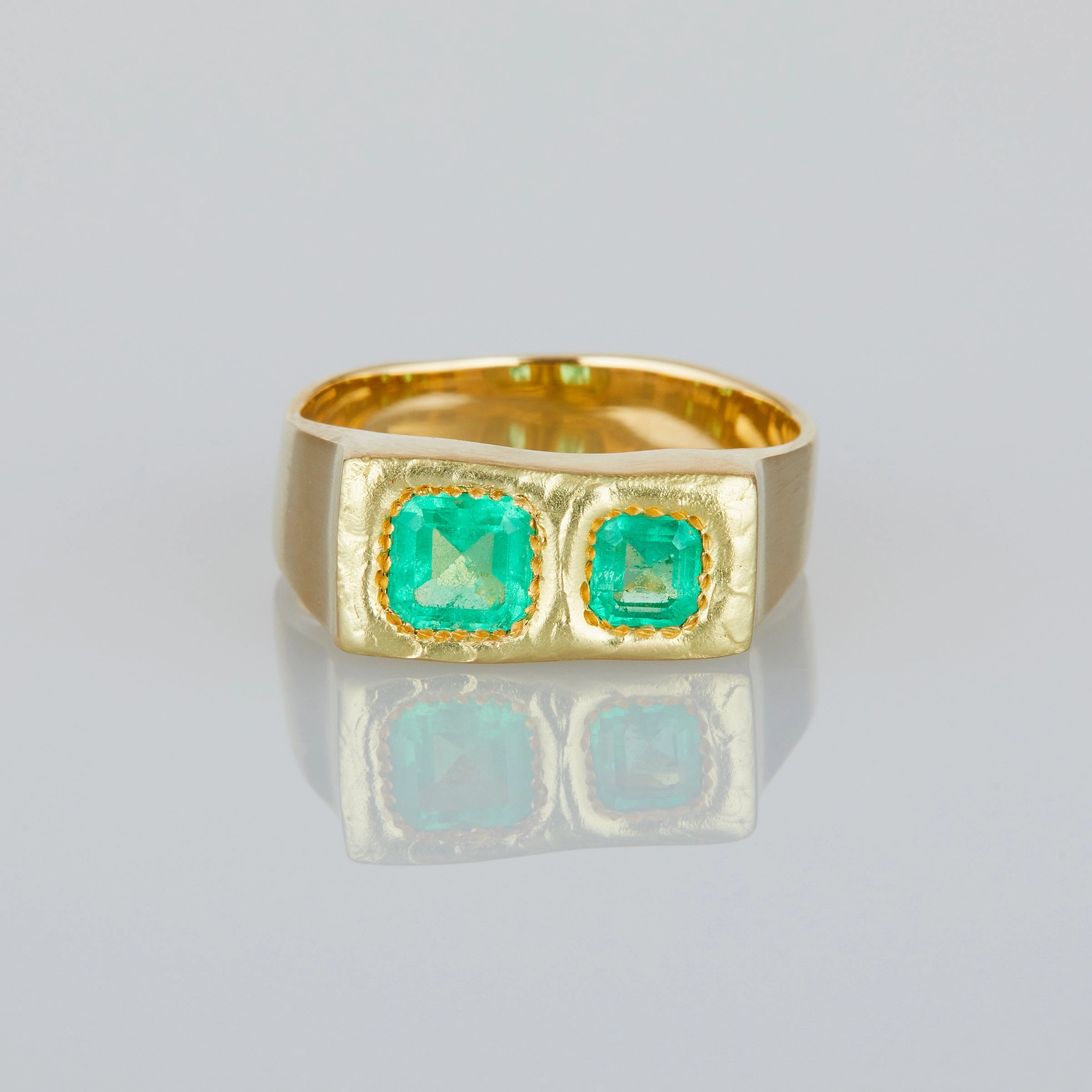 0.80 Carat One-of-a-Kind Emerald Signet Ring | ER44-OOAK