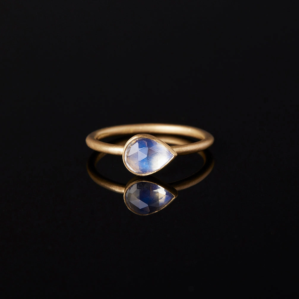 0.89 Carat One-of-a-Kind Rainbow Moonstone Ring | RMR26-OOAK