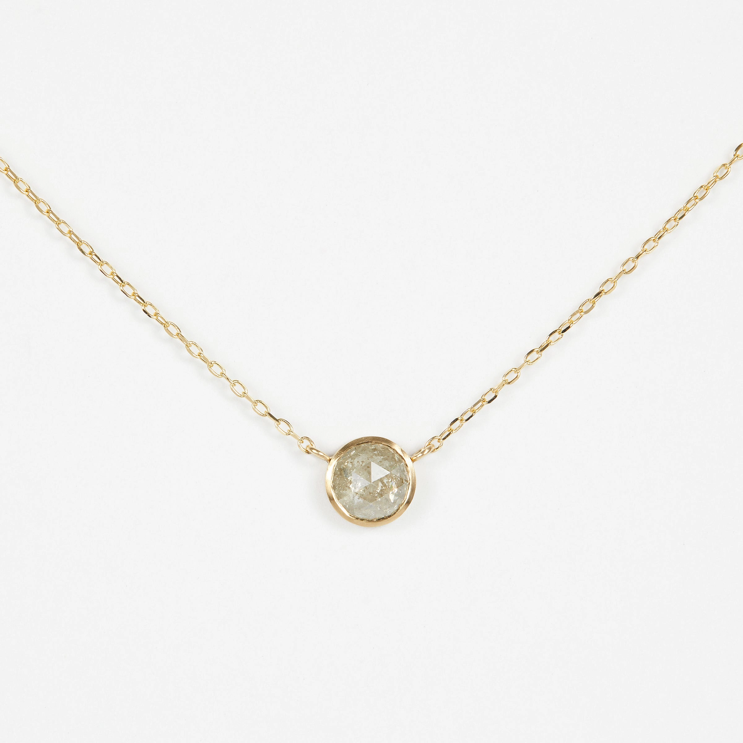 0.89 Carat One-of-a-Kind Rose Cut Diamond Necklace | DN16-OOAK