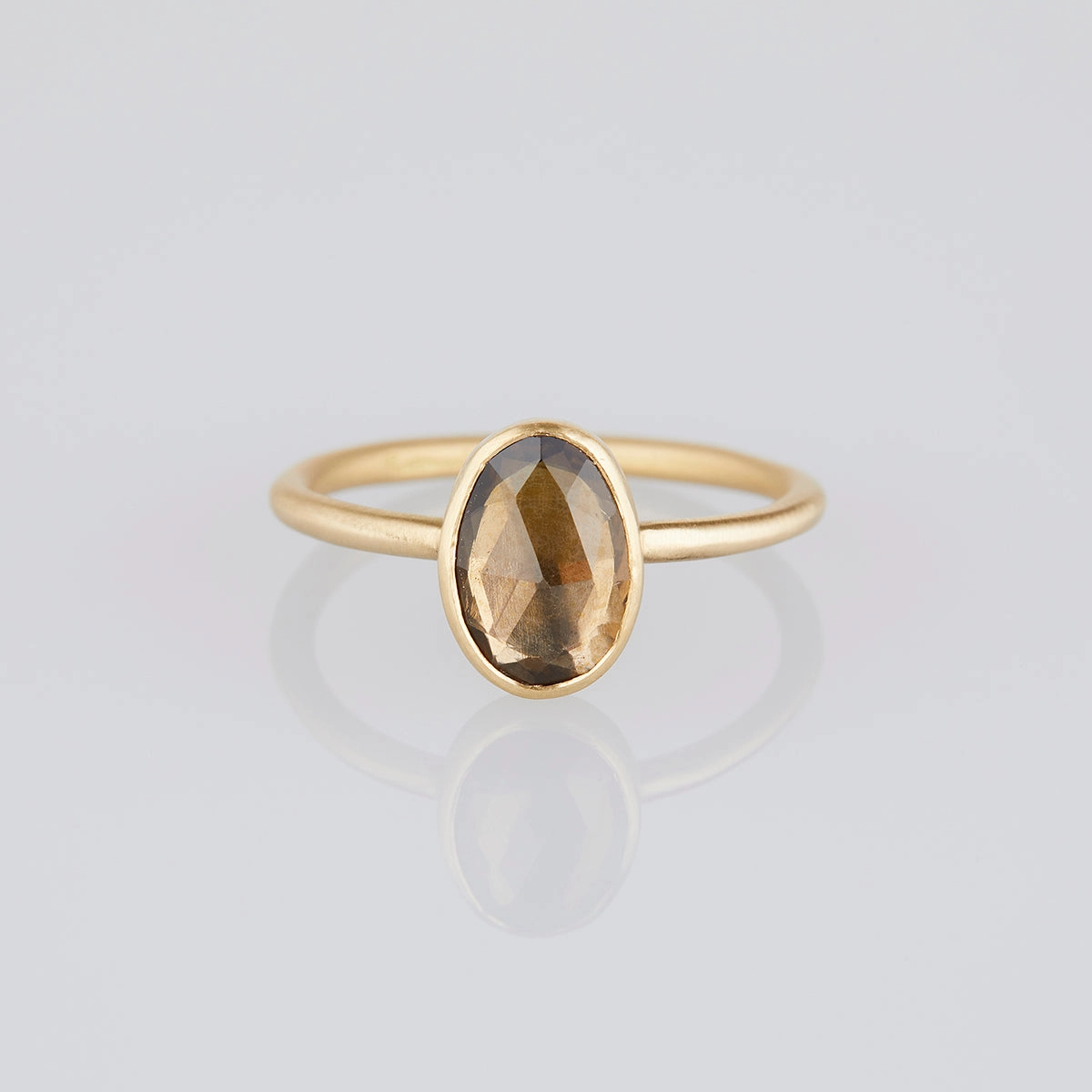 0.99 Carat One-of-a-Kind Olive Tourmaline Ring | TR89-OOAK
