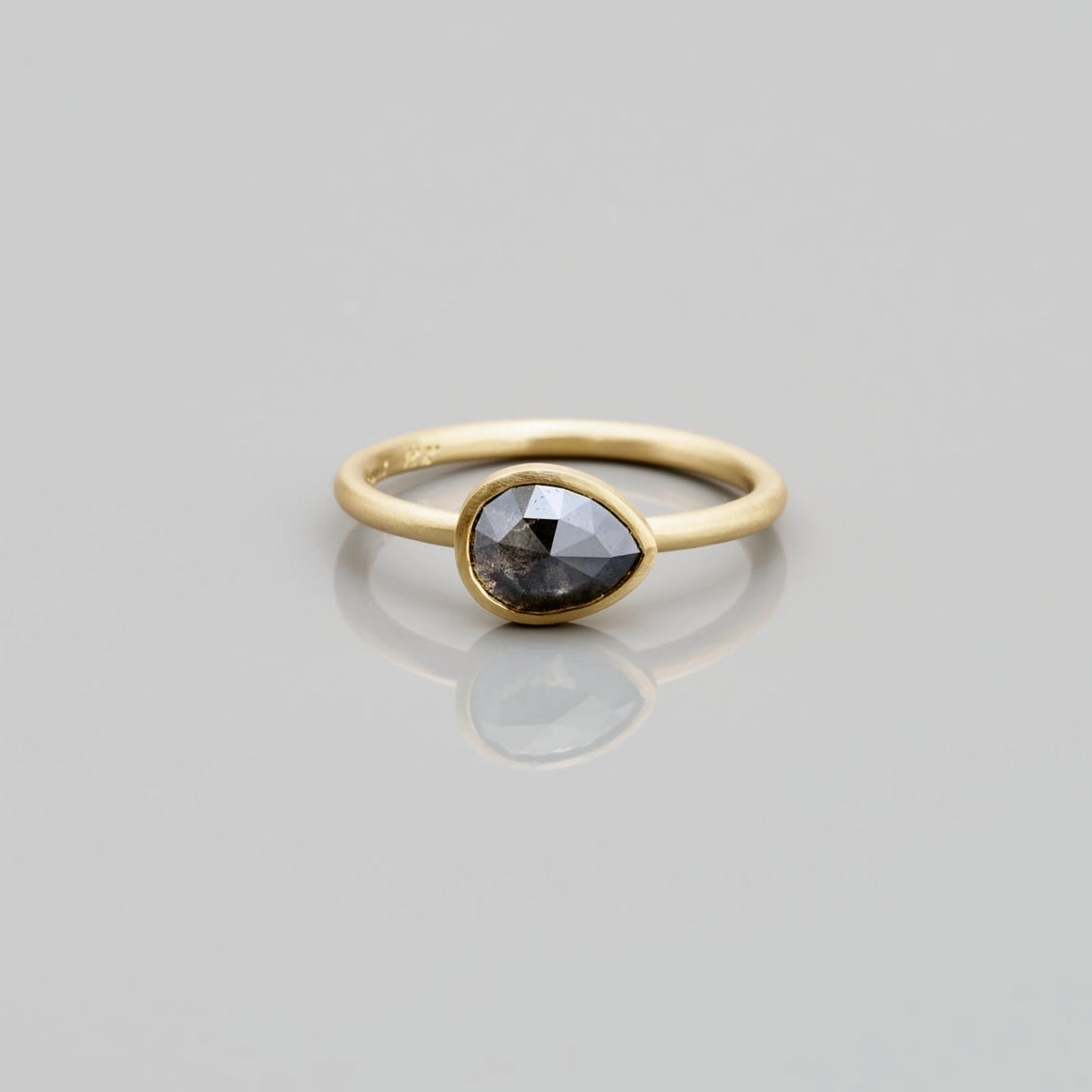 0.9 Carat One-of-a-Kind Rose Cut Salt & Pepper Diamond Ring | DR161-OOAK