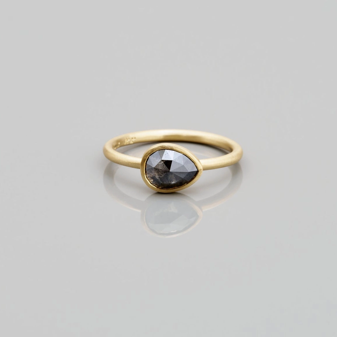 0.9 Carat One-of-a-Kind Rose Cut Salt & Pepper Diamond Ring | DR161-OOAK