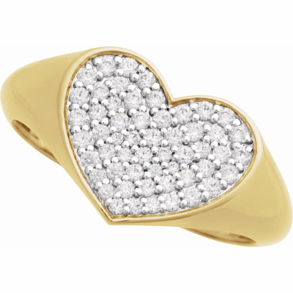 14k Diamond Heart Ring
