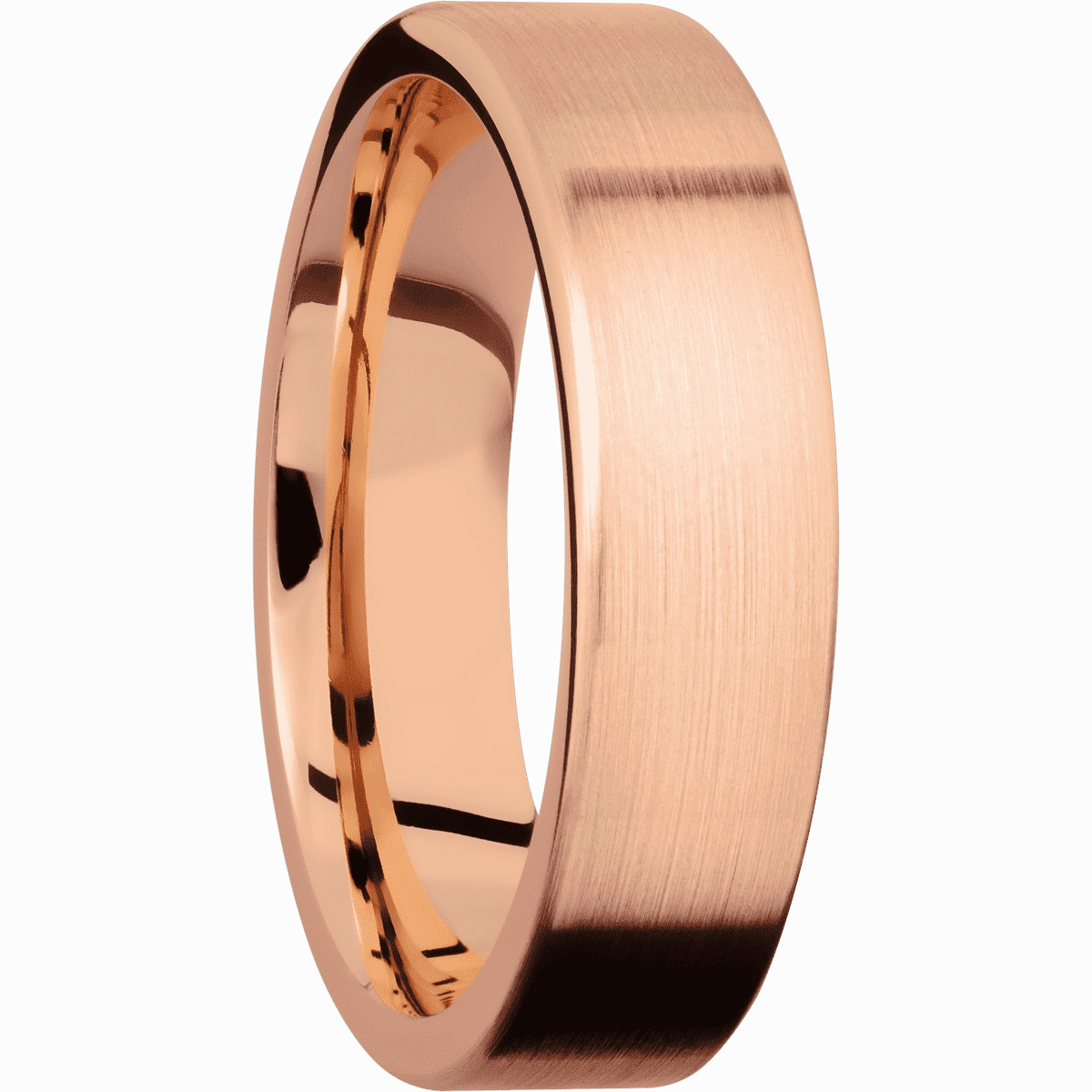 14K Rose Gold with Satin Finish