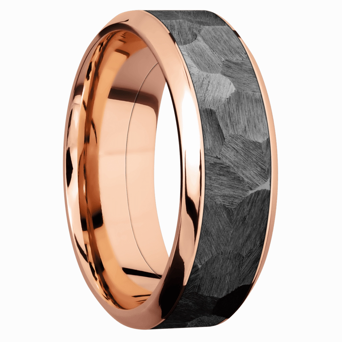 14K Rose Goldwith Polish , Polish Finish and Zirconium Inlay