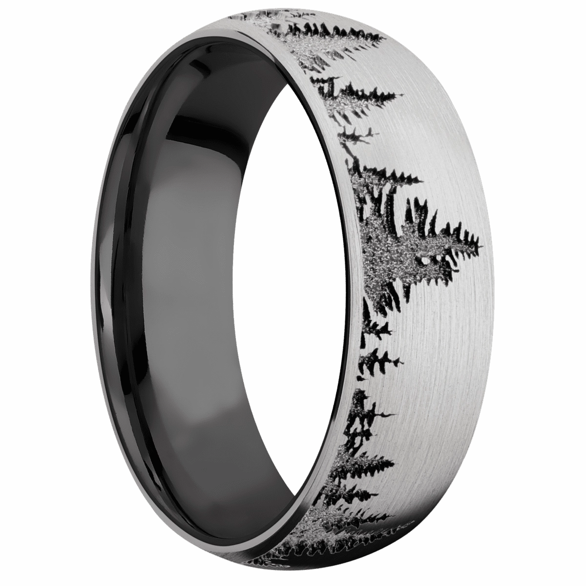 14K White Gold   Satin Finish   Zirconium