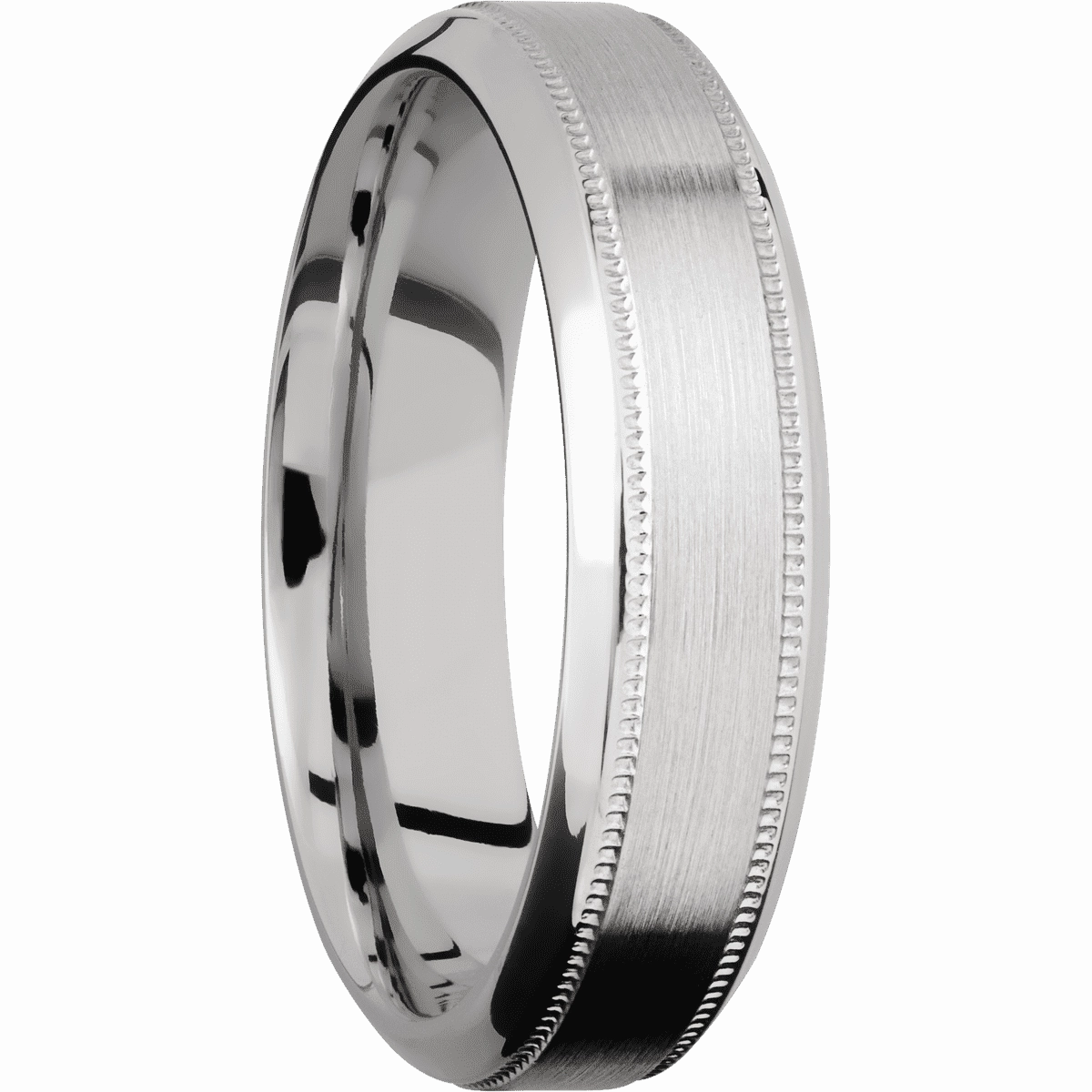 14K White Gold with Satin , Polish Finish