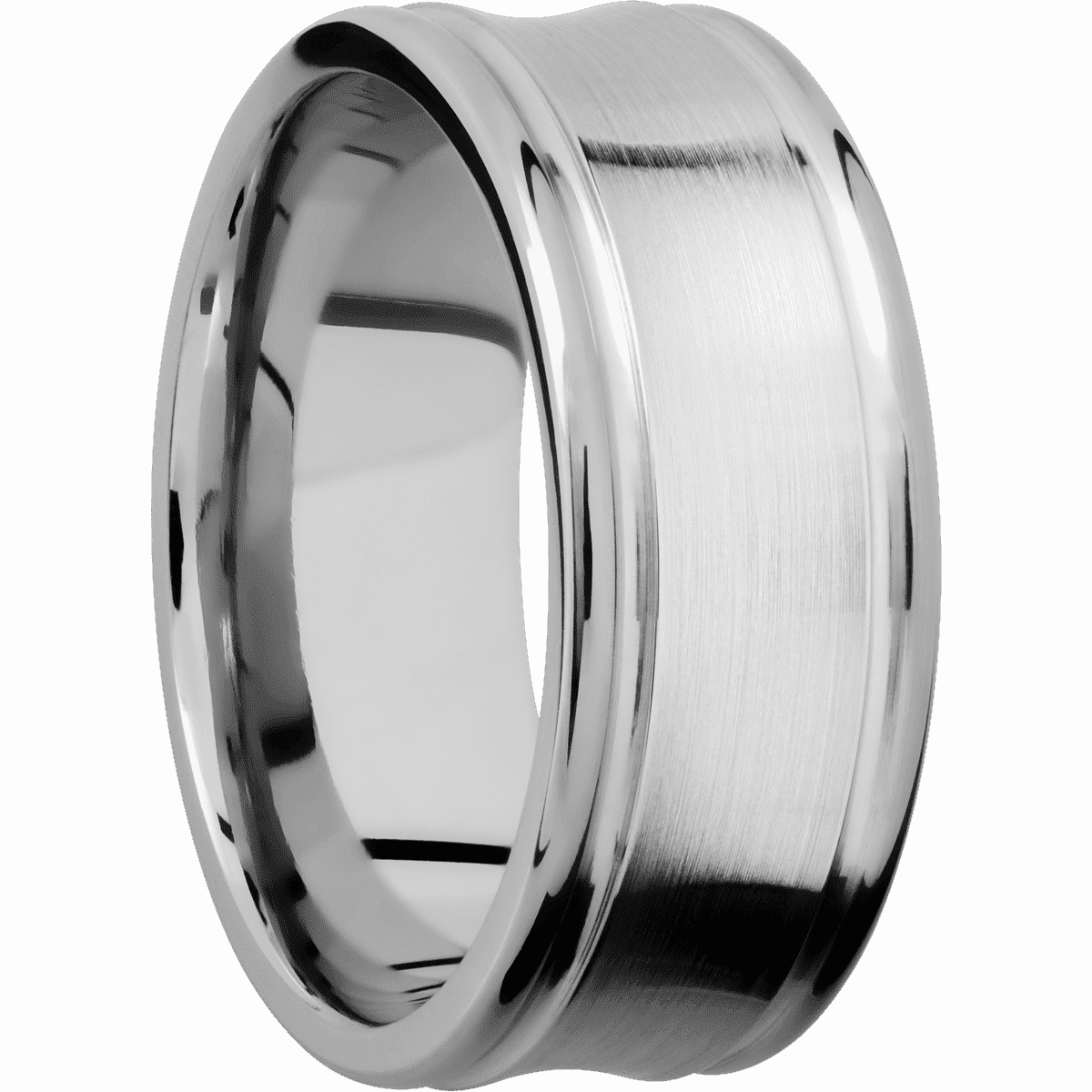 14K White Gold with Satin , Polish Finish