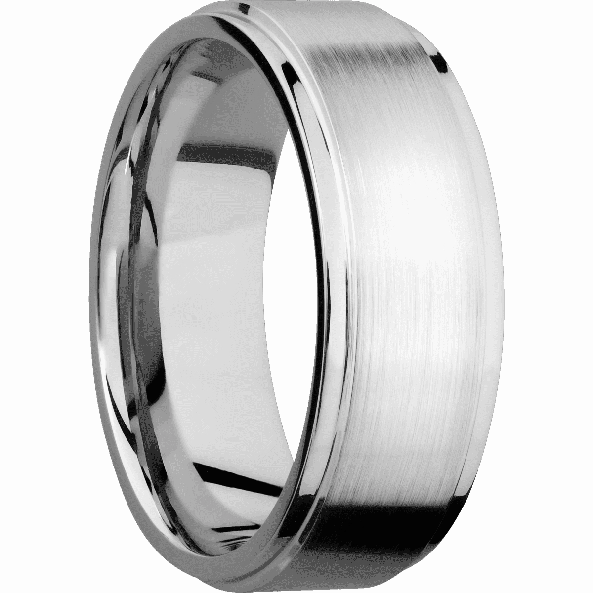 14K White Gold with Satin , Polish Finish