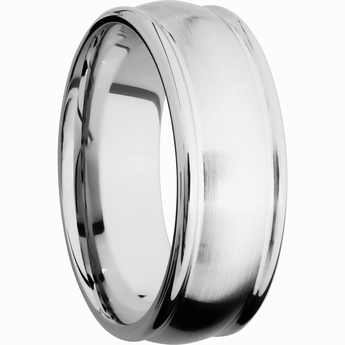 14K White Gold with Satin , Polish Finish