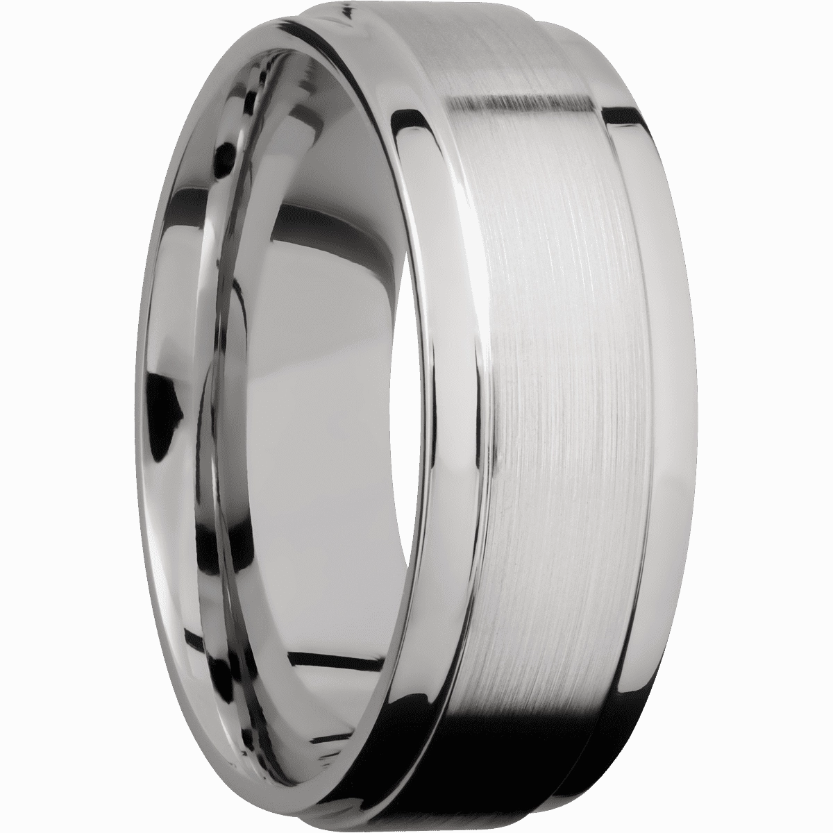 14K White Gold with Satin , Polish Finish