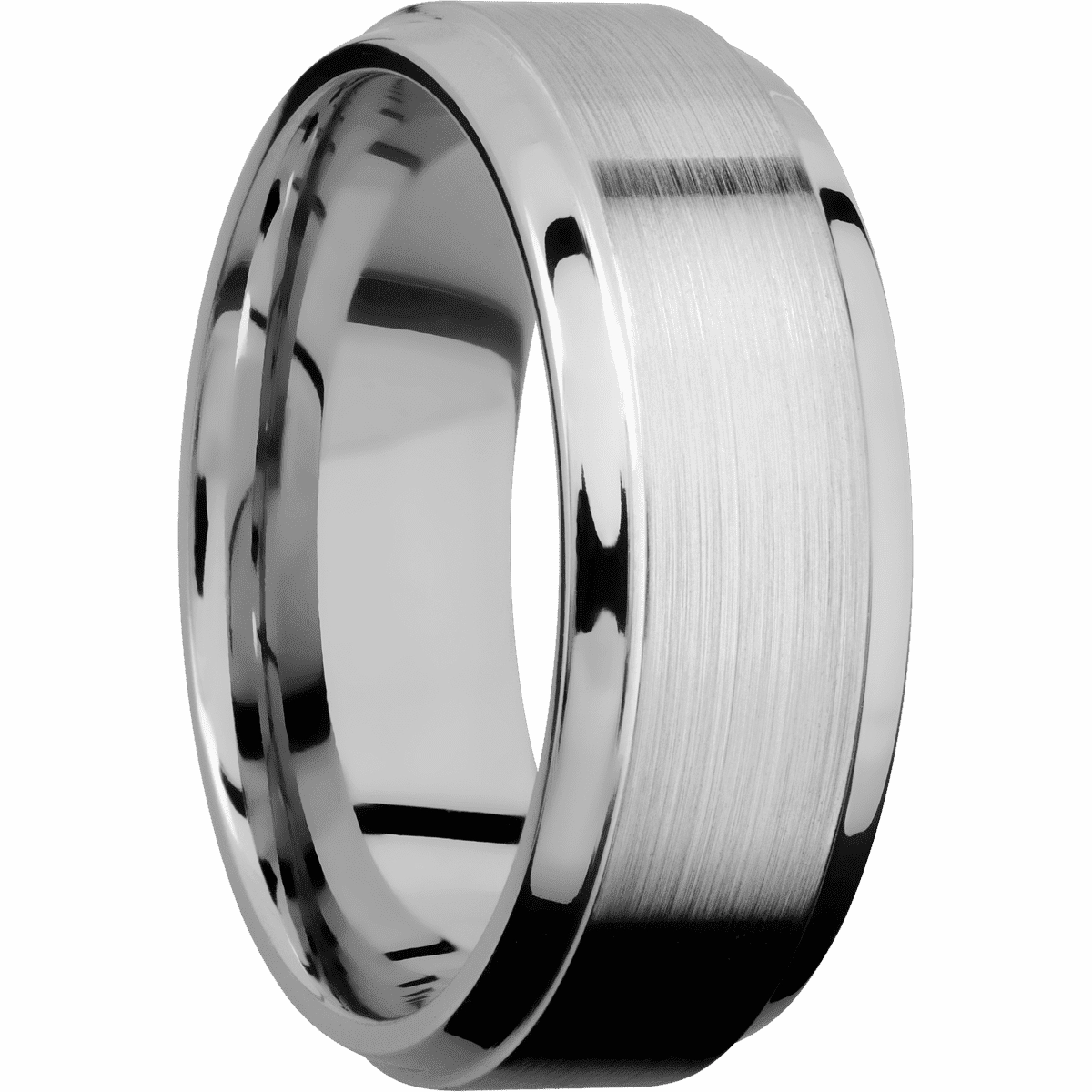 14K White Gold with Satin , Polish Finish