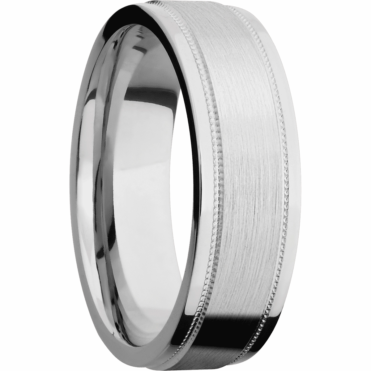 14K White Gold with Satin , Polish Finish