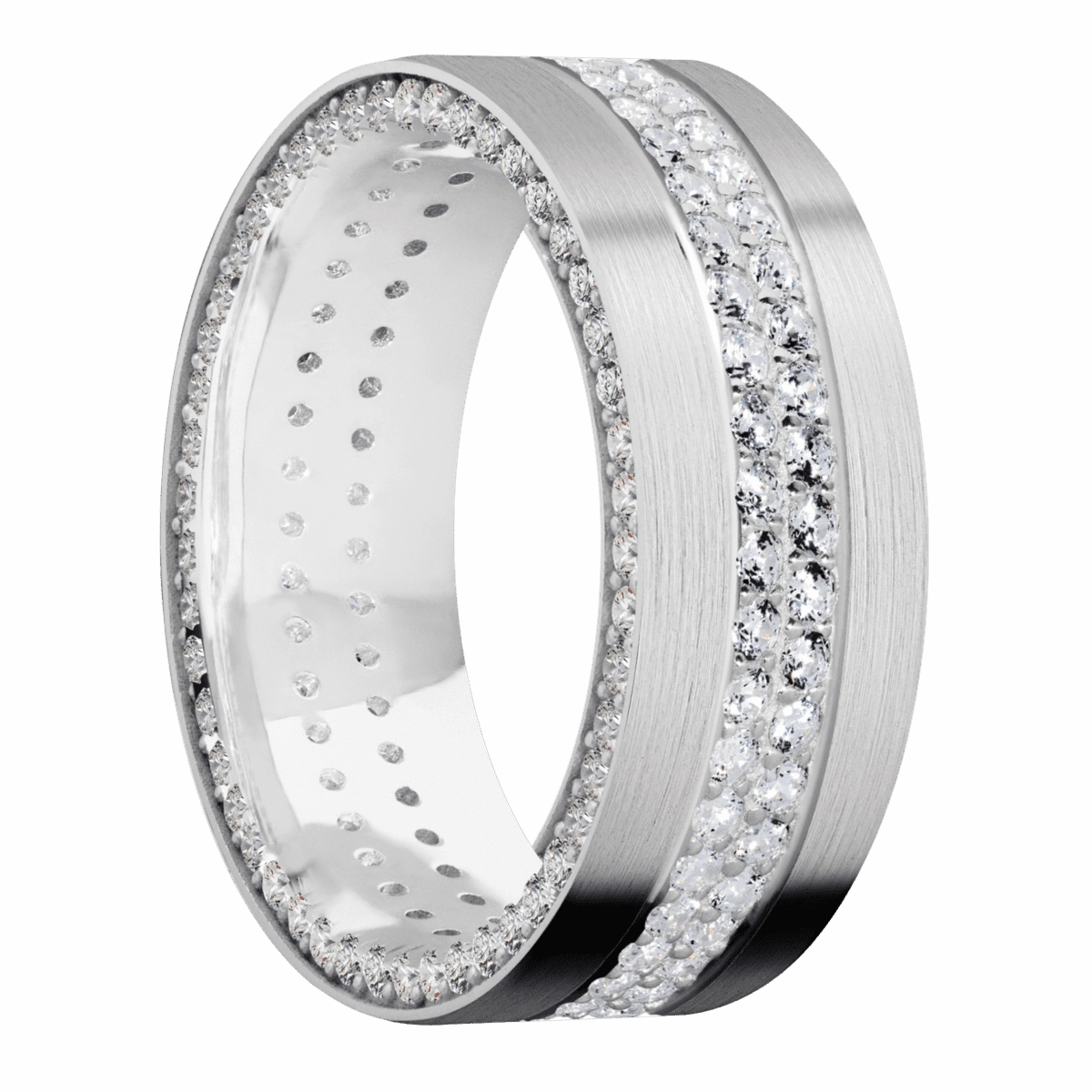 14K White Gold with Satin Finish