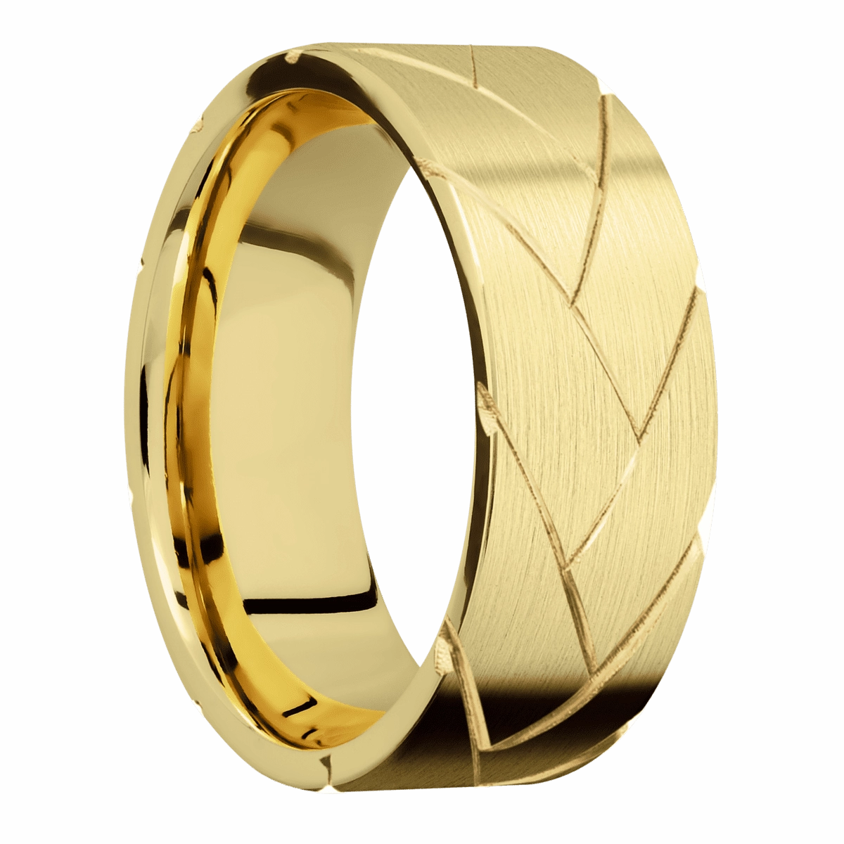 14K Yellow Gold with Satin Finish