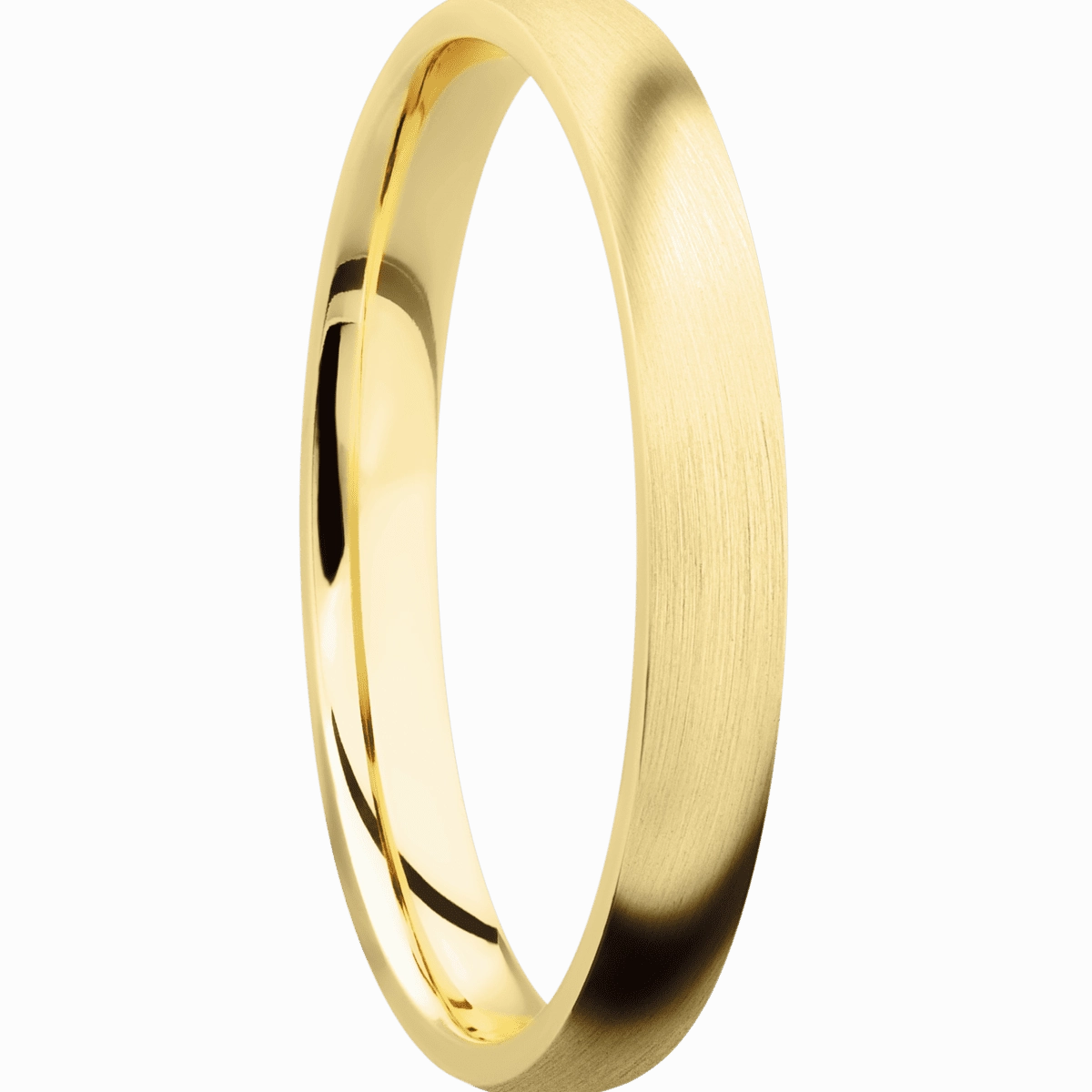 14K Yellow Gold with Satin Finish