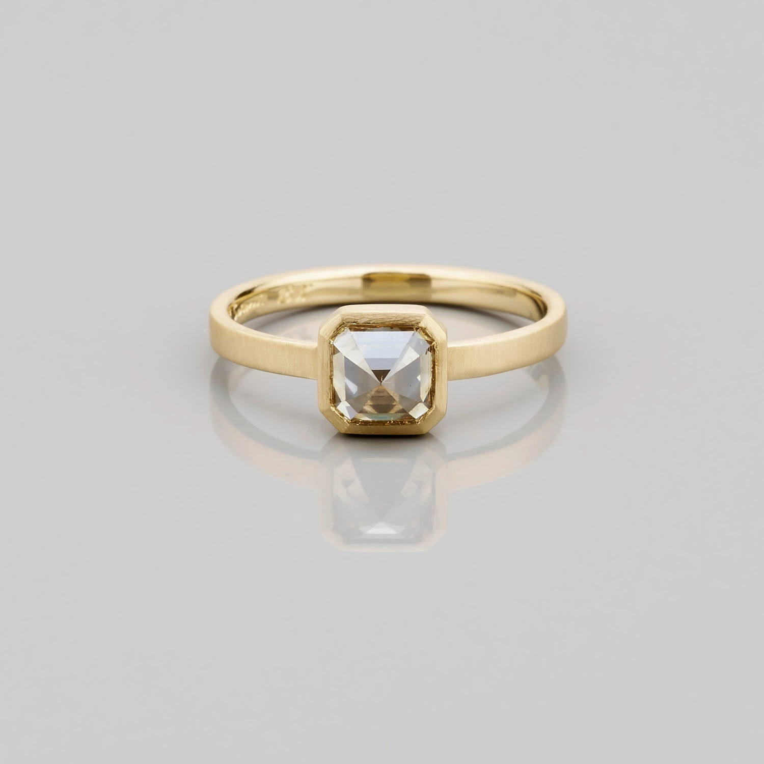 1.01 Carat One-of-a-Kind Mogul Emerald Cut Grey Diamond Ring | DR165-OOAK