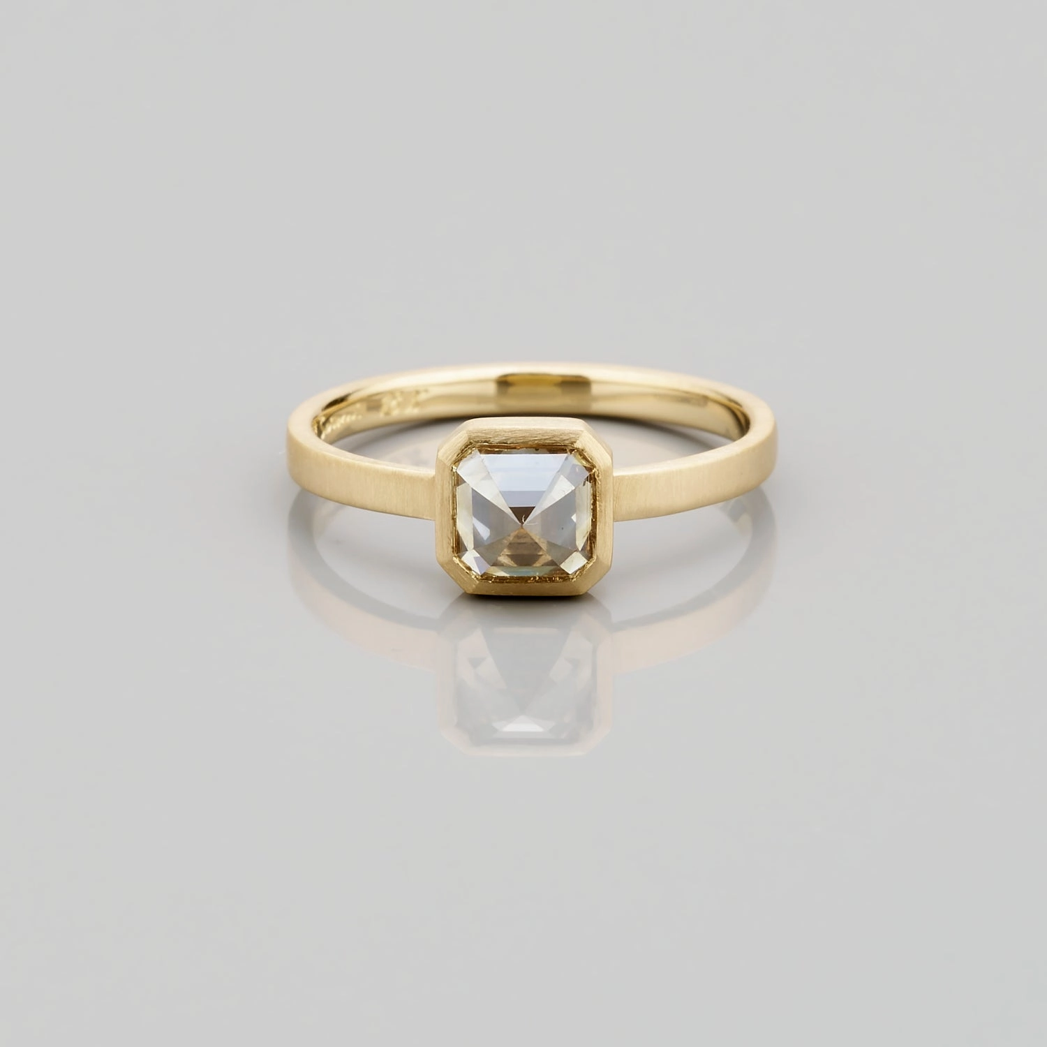1.01 Carat One-of-a-Kind Mogul Emerald Cut Grey Diamond Ring | DR165-OOAK