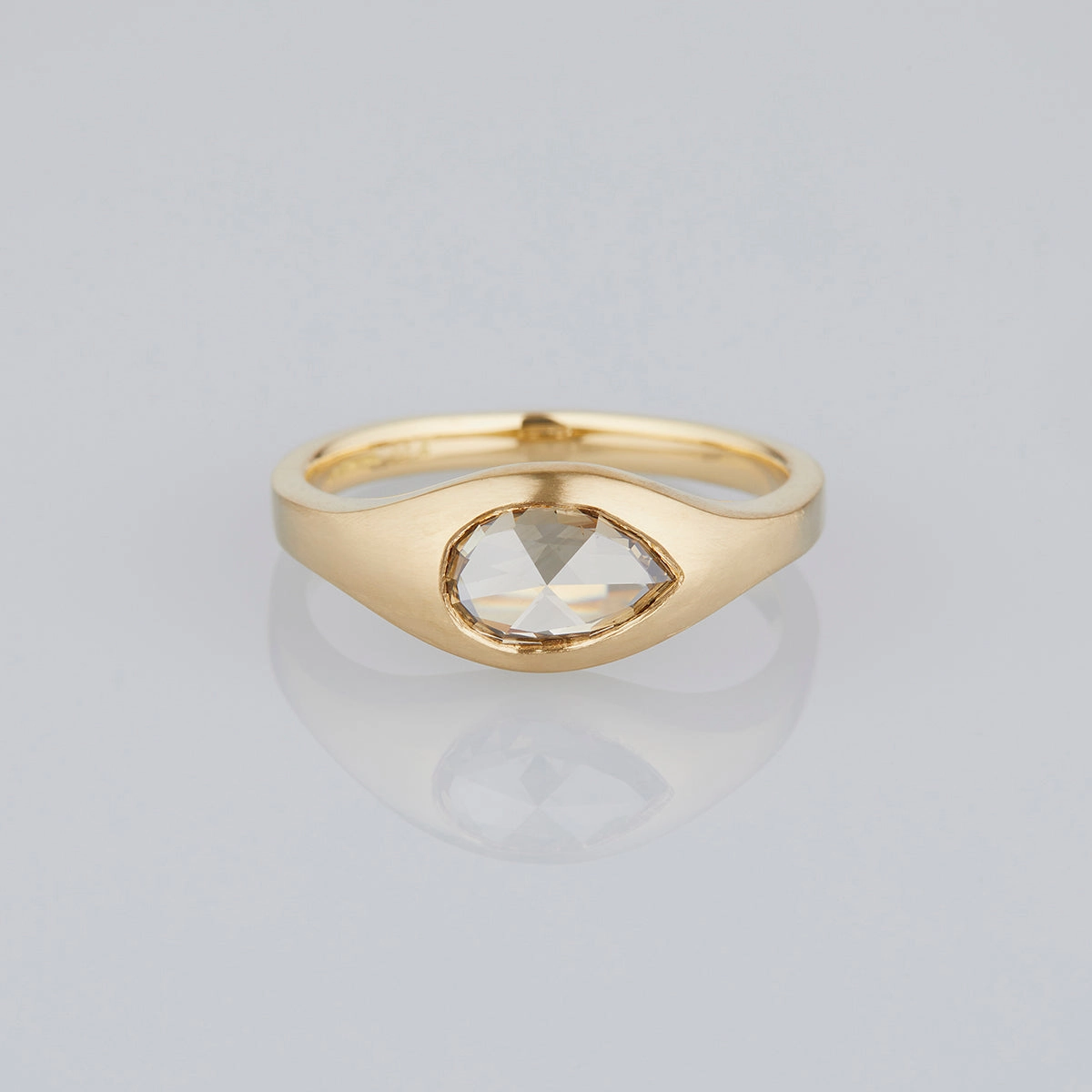 1.04 Carat One-of-a-Kind Rose Cut Brown Diamond Signet Ring | DR142-OOAK
