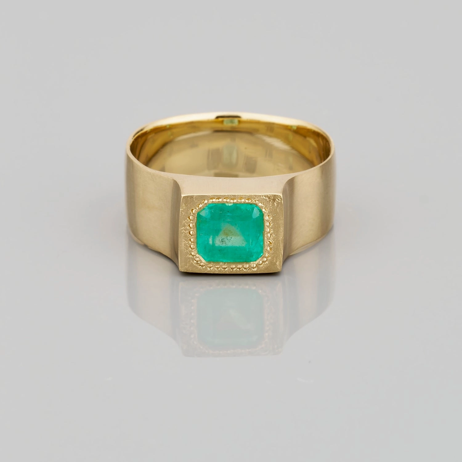 1.07 Carat One-of-a-Kind Emerald Signet Ring | ER40-OOAK