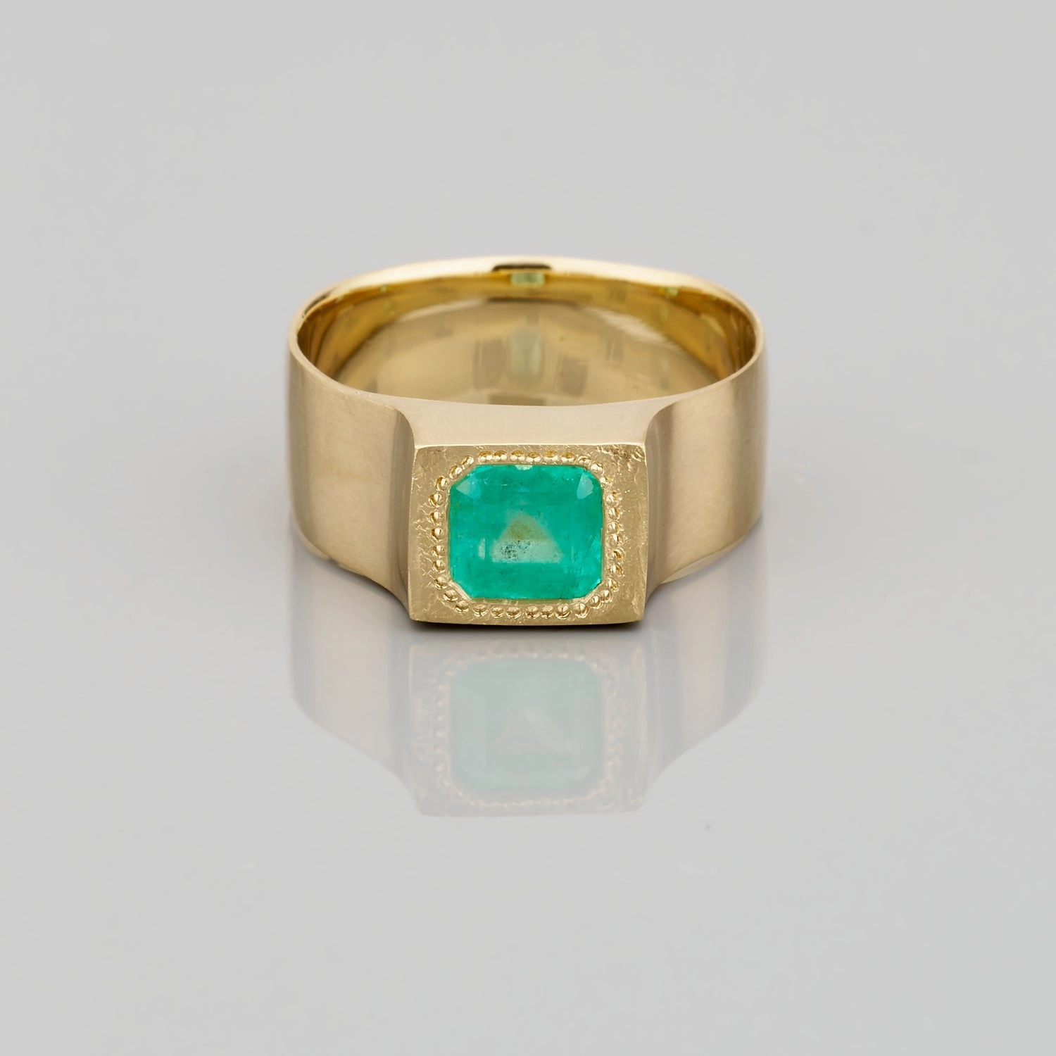 1.07 Carat One-of-a-Kind Emerald Signet Ring | ER40-OOAK