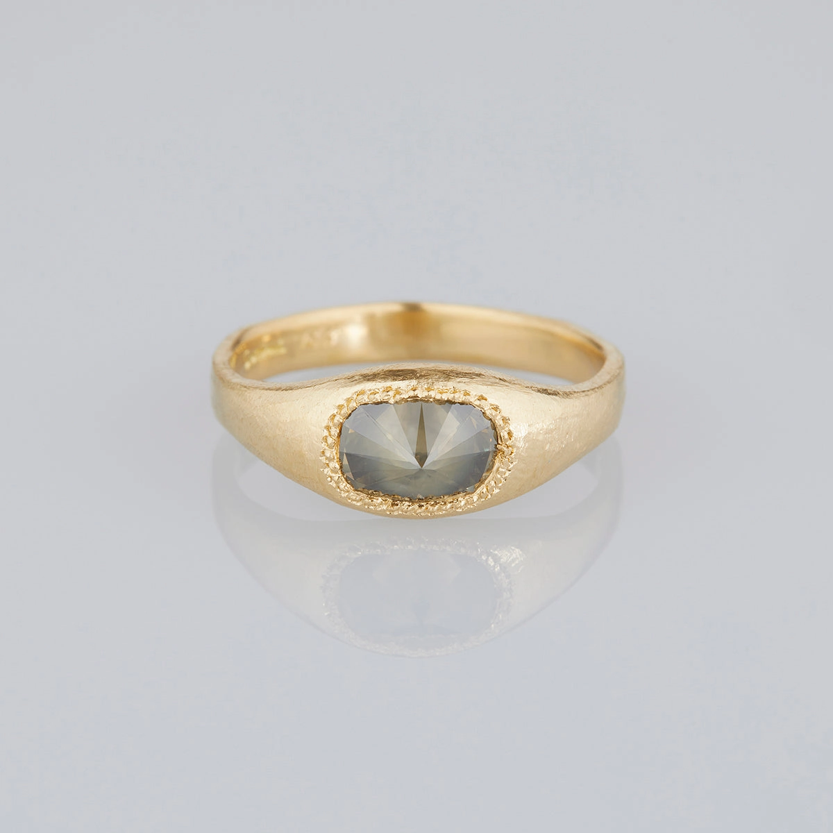1.09 Carat One-of-a-Kind Rose Cut Brown Diamond Signet Ring | DR138-OOAK
