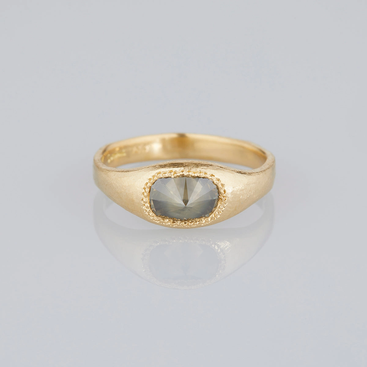1.09 Carat One-of-a-Kind Rose Cut Brown Diamond Signet Ring | DR138-OOAK