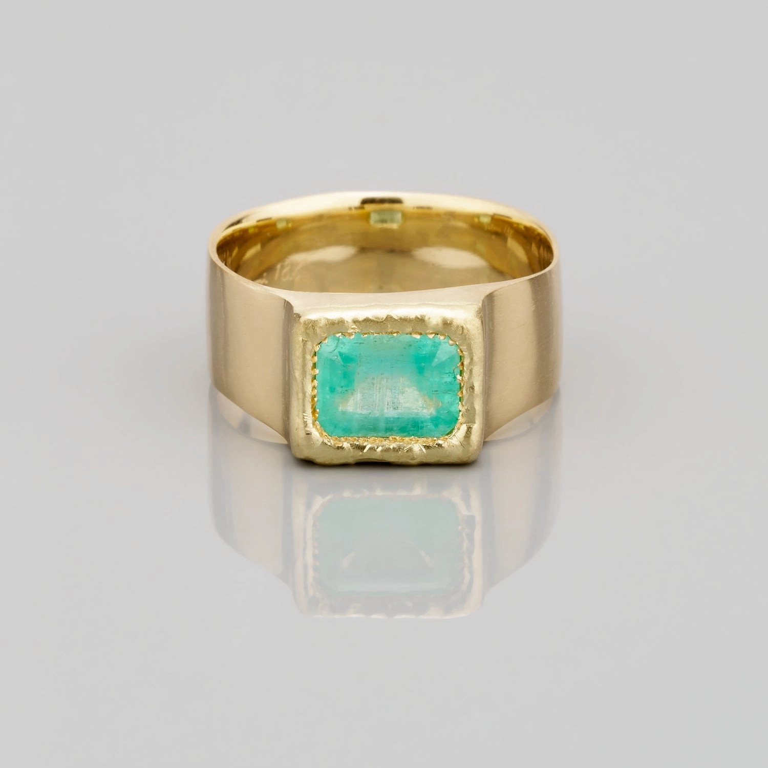 1.12 Carat One-of-a-Kind Emerald Signet Ring | ER42-OOAK