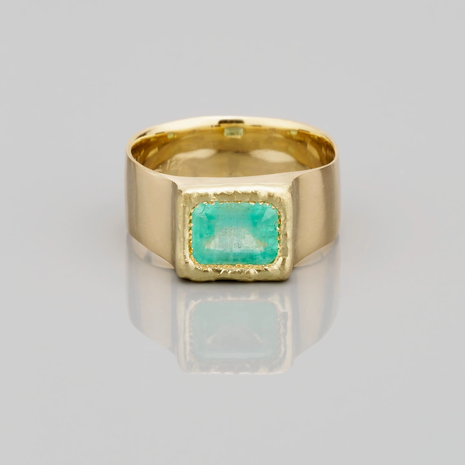 1.12 Carat One-of-a-Kind Emerald Signet Ring | ER42-OOAK