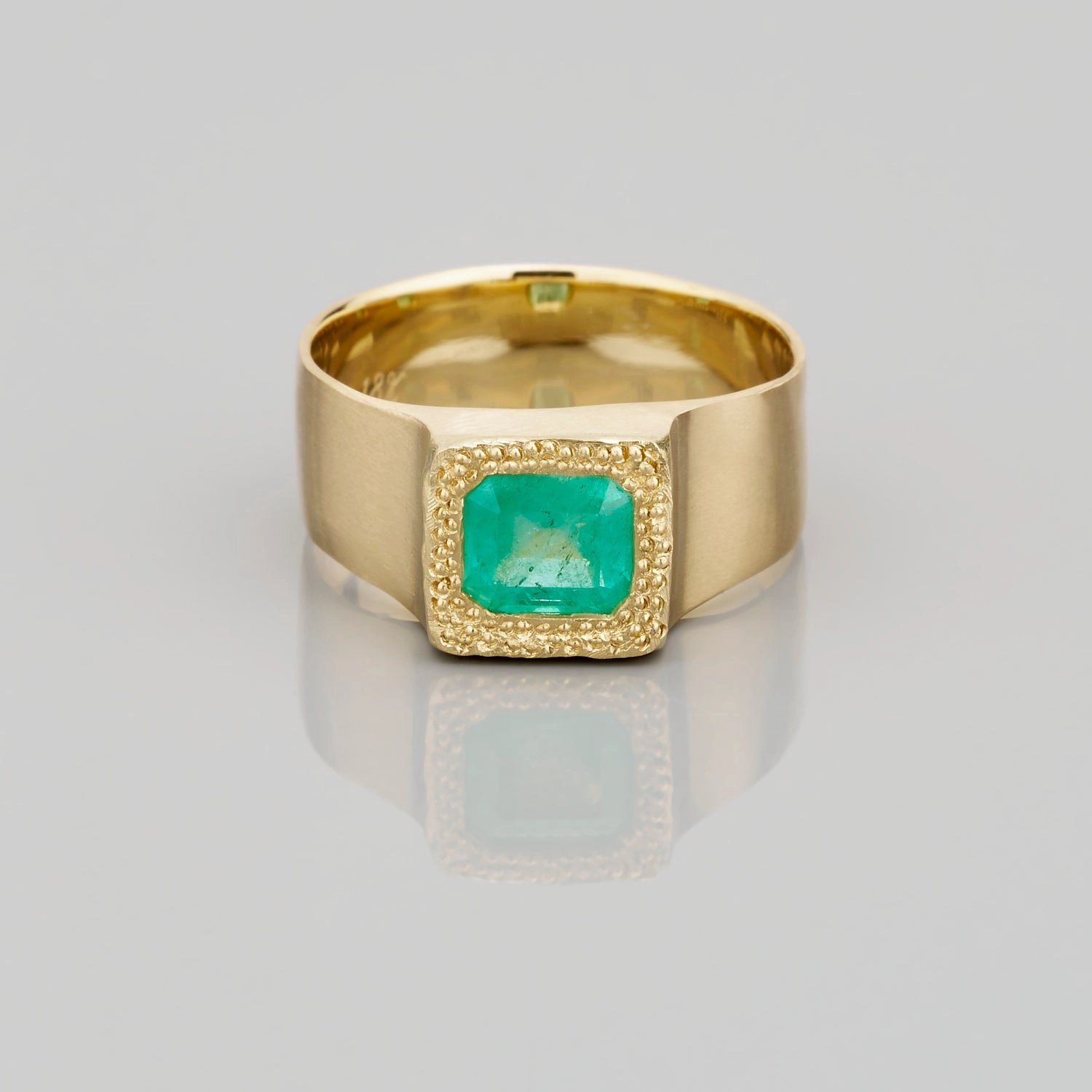 1.13 Carat One-of-a-Kind Emerald Signet Ring | ER41-OOAK