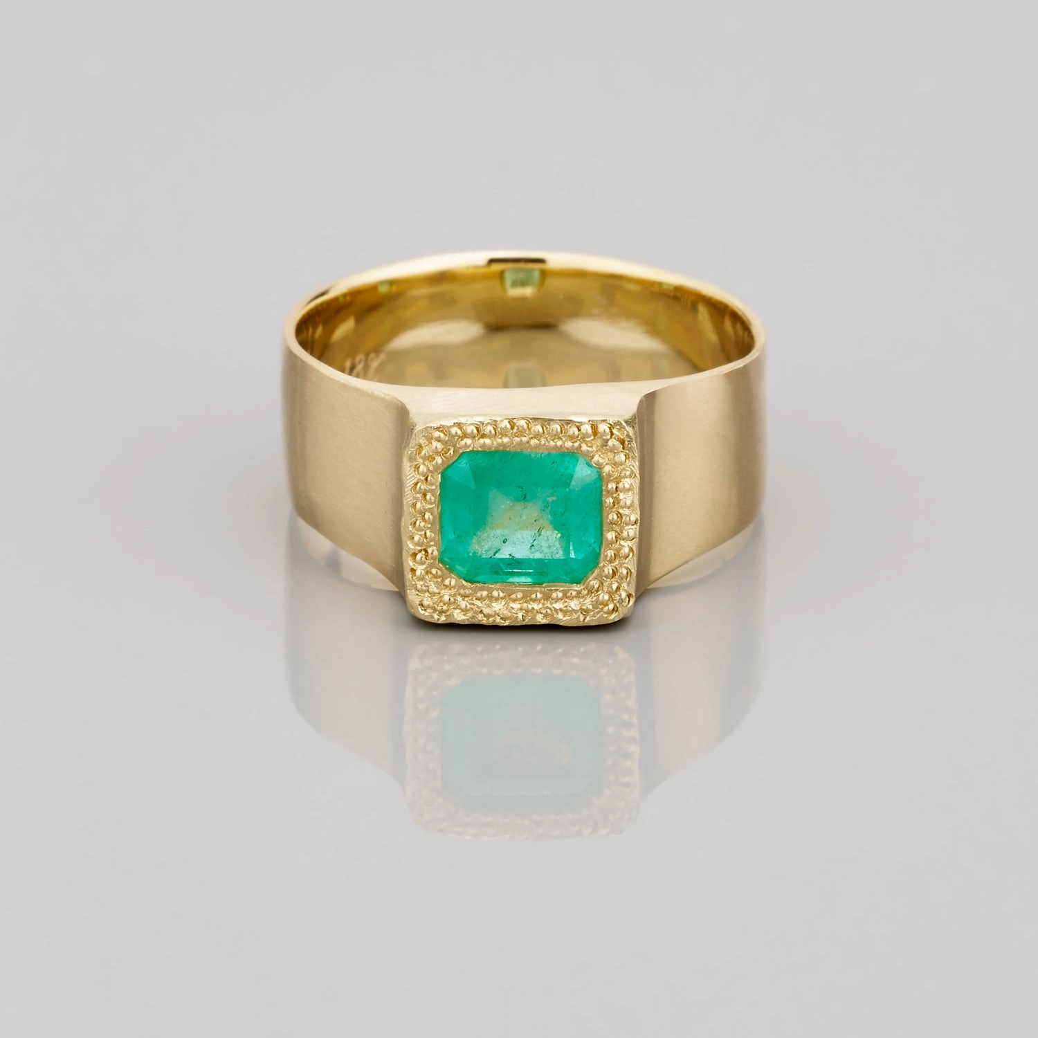 1.13 Carat One-of-a-Kind Emerald Signet Ring | ER41-OOAK