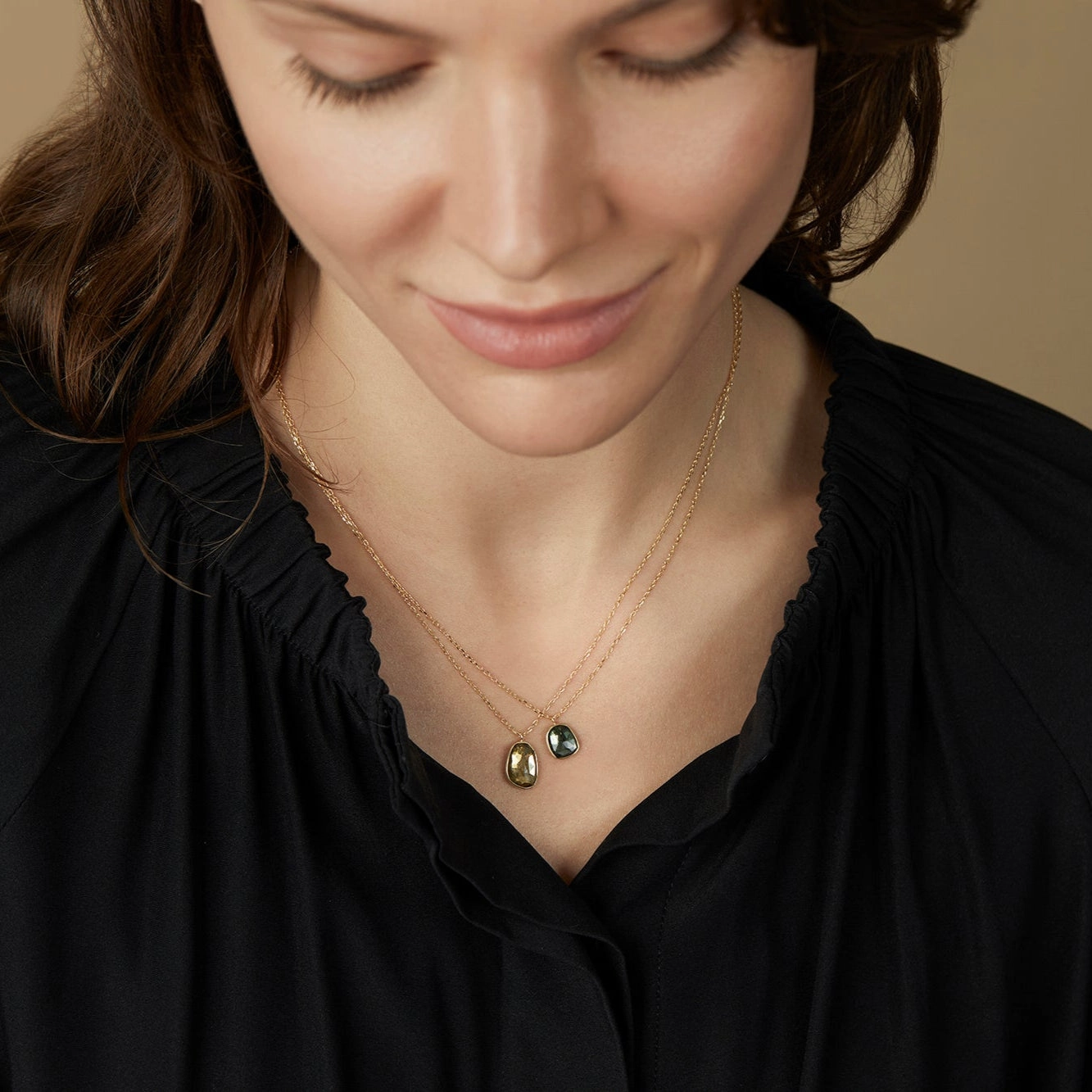 1.14 Carat One-of-a-Kind Rose Cut Green Tourmaline Necklace | TN8-OOAK