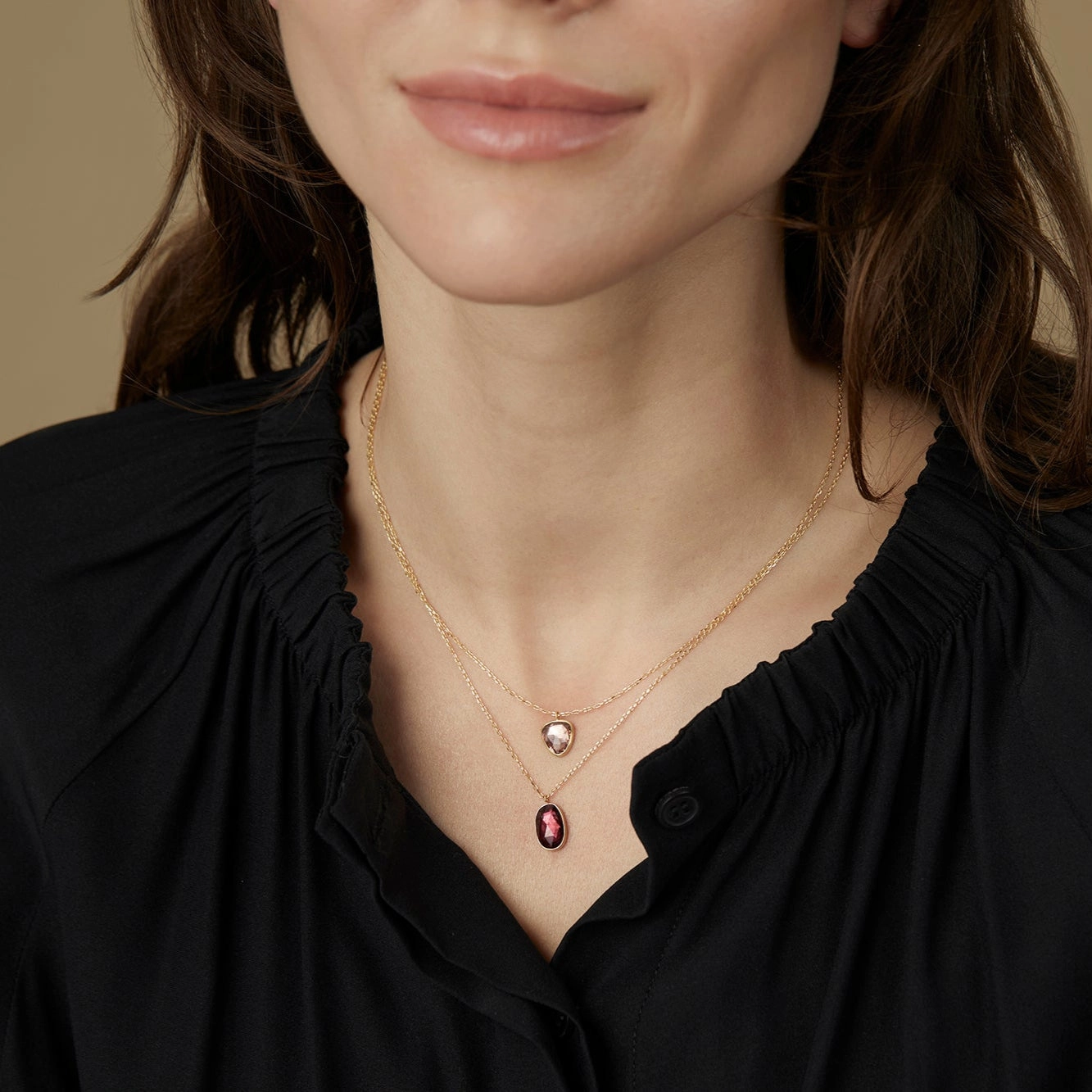 1.24 Carat One-of-a-Kind Rose Cut Pink Tourmaline Necklace | TN7-OOAK
