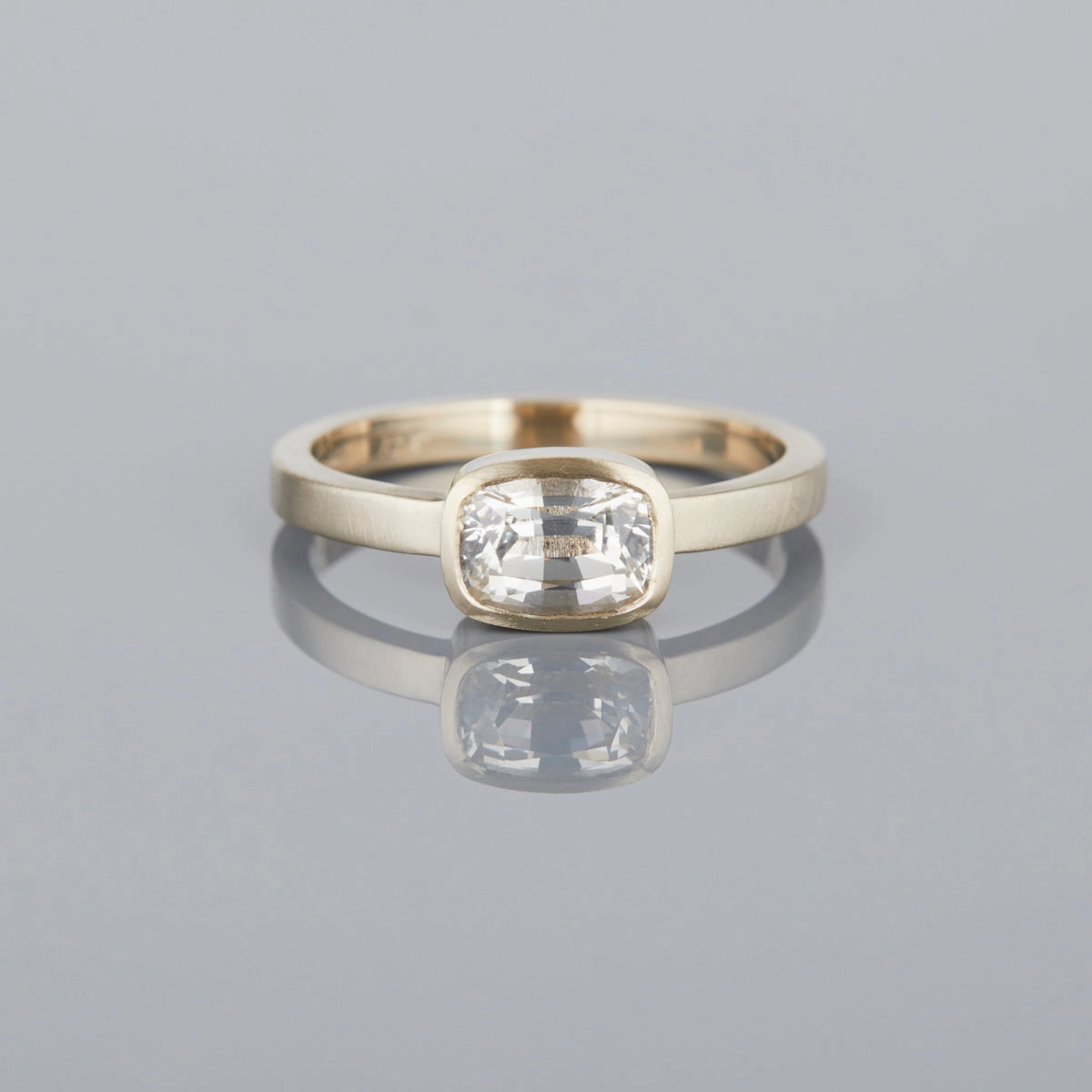 1.25 Carat One-of-a-Kind Antique Cushion Cut Sapphire Ring | SR48-OOAK